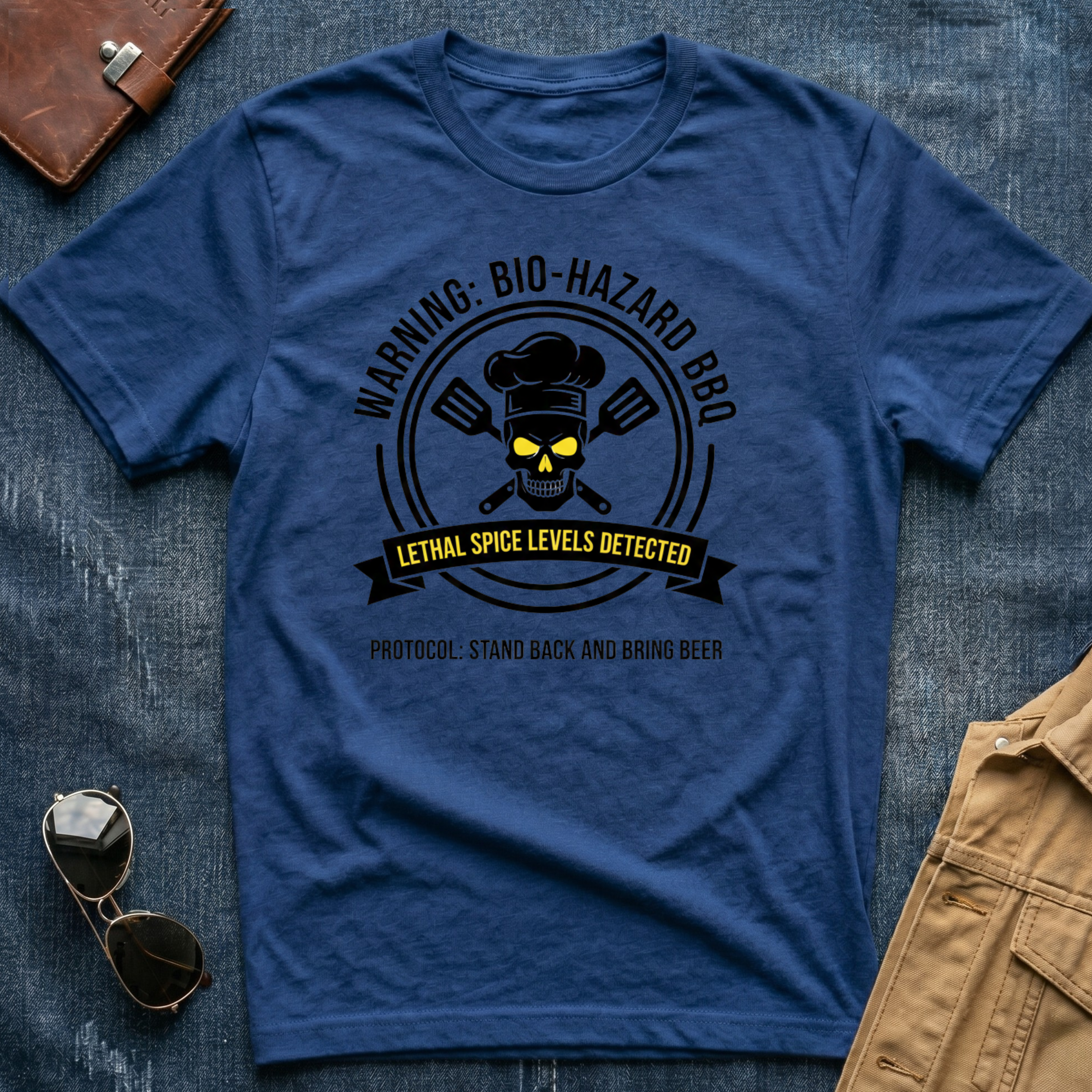 Warning Bio-Hazard BBQ t shirt