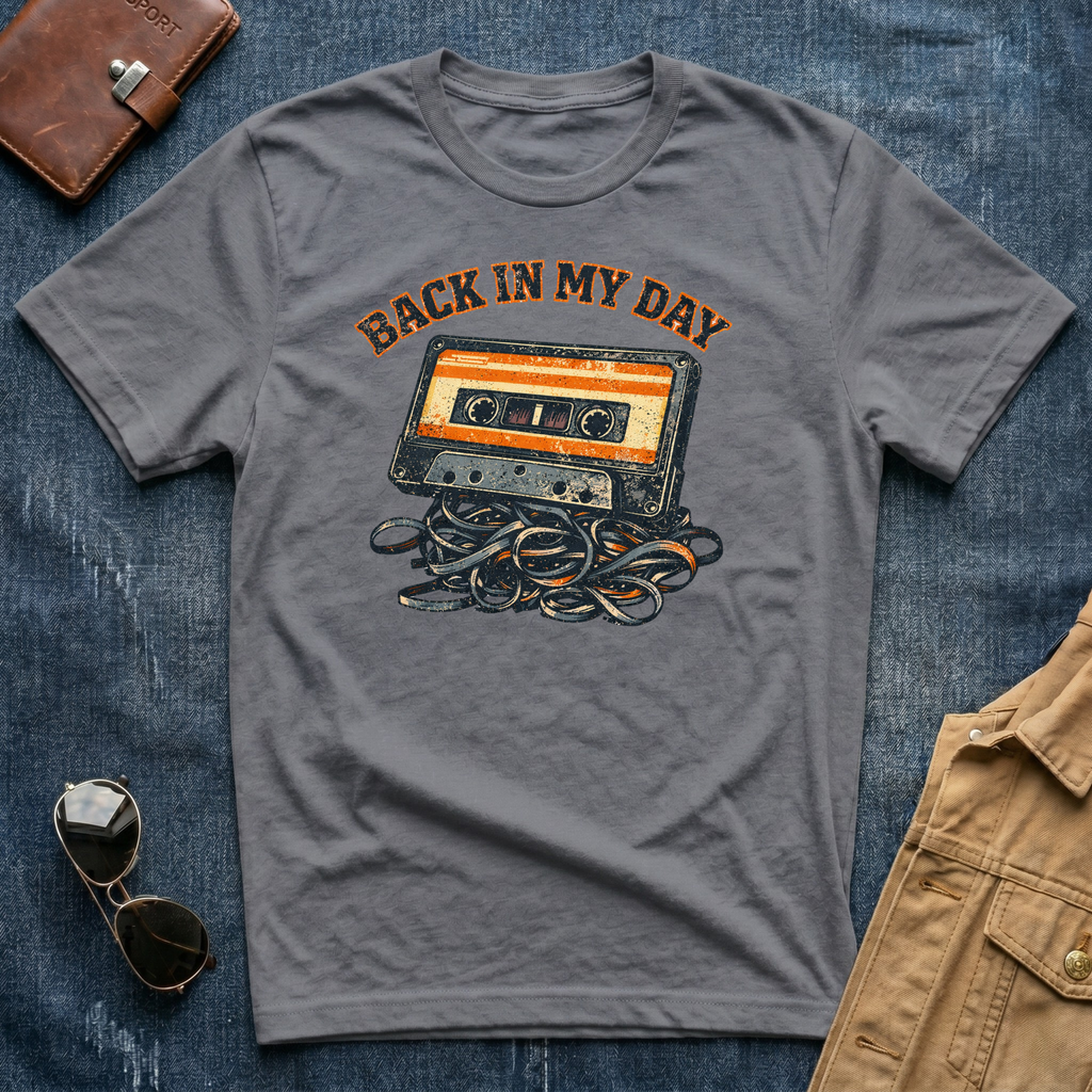 Back In My Day Cassette Tape T-Shirt
