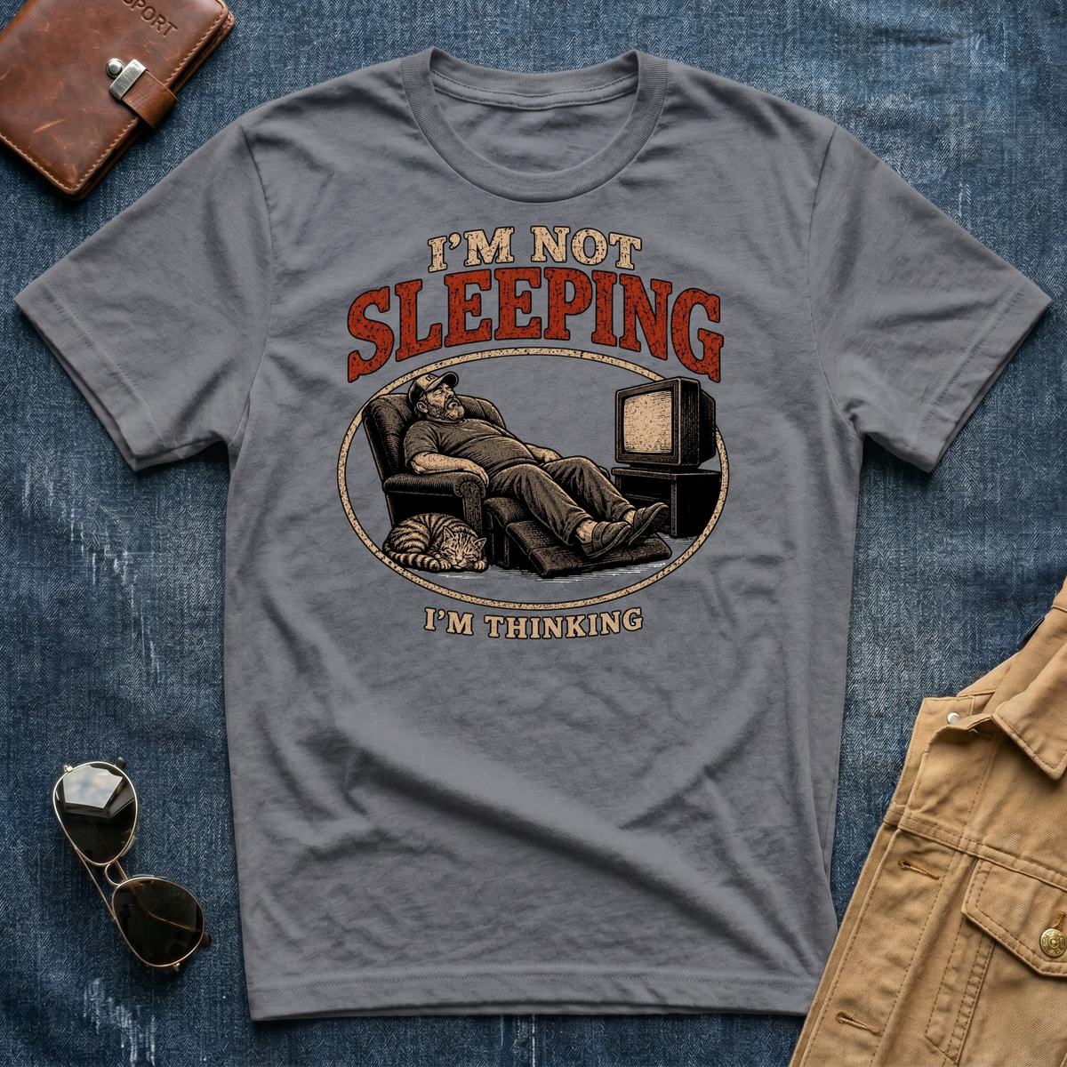 I'm Not Sleeping, I'm Thinking T Shirt
