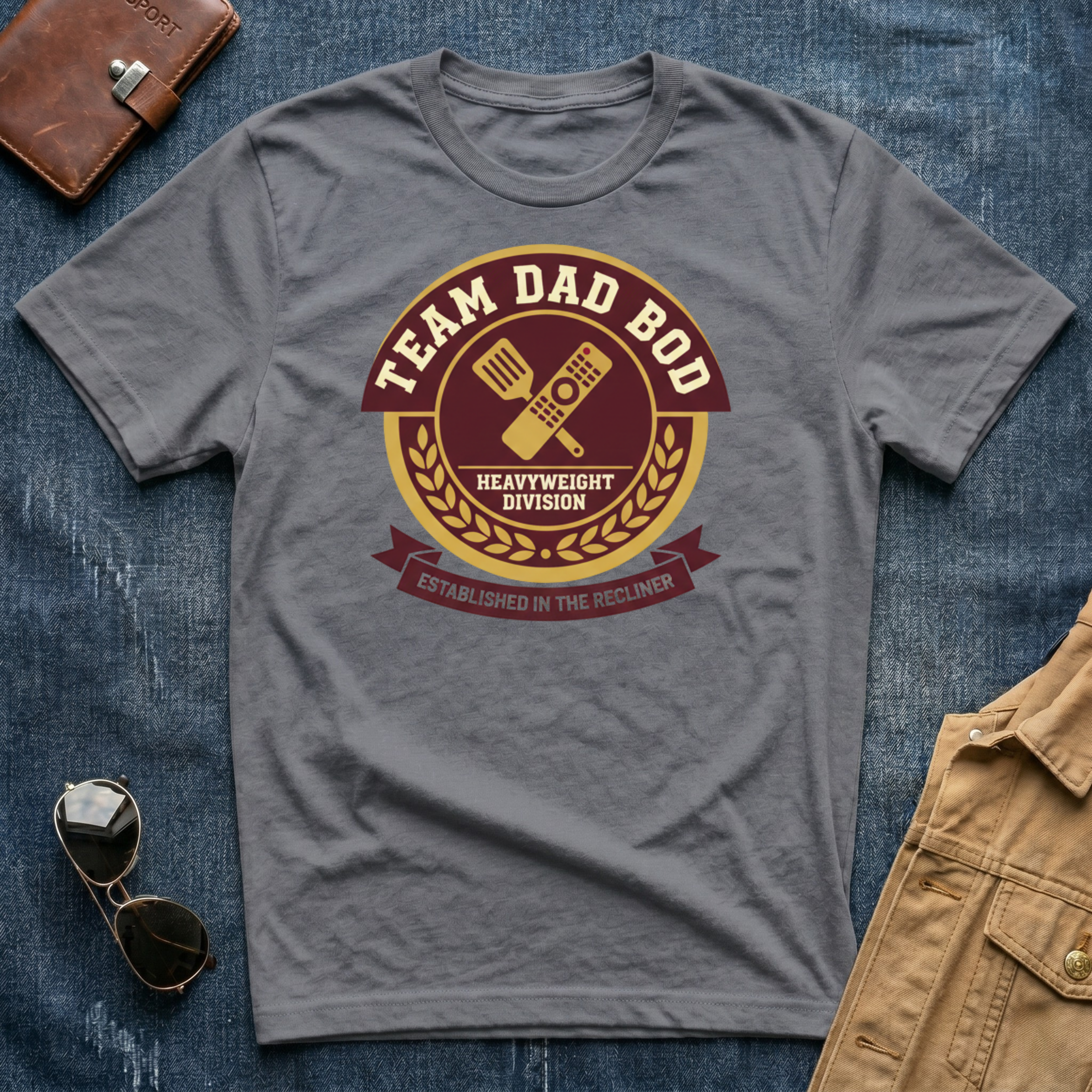 Team Dad Bod Heavy Weight Division T Shirt