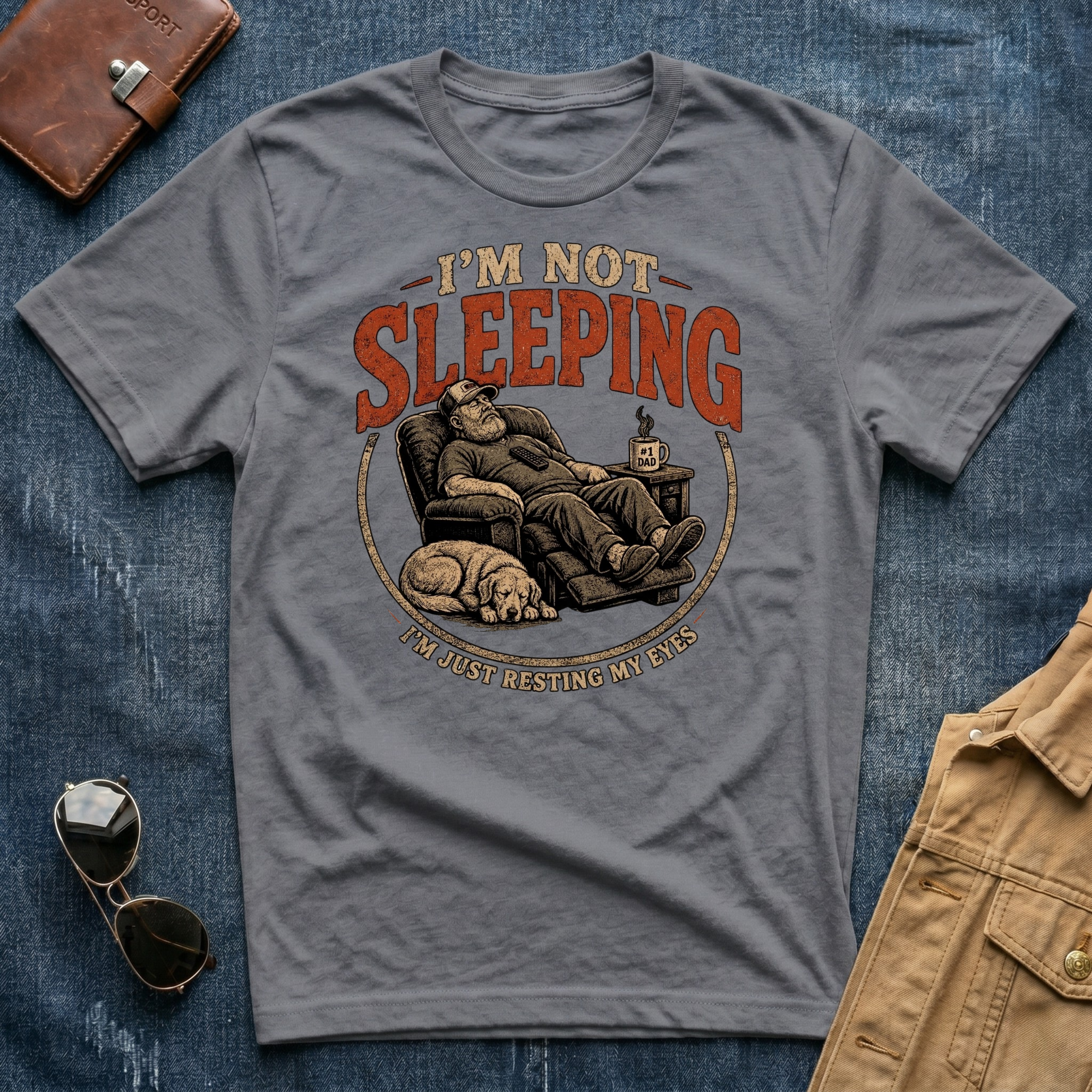 I'm Not Sleeping, I'm Just Resting My Eyes Beard T Shirt