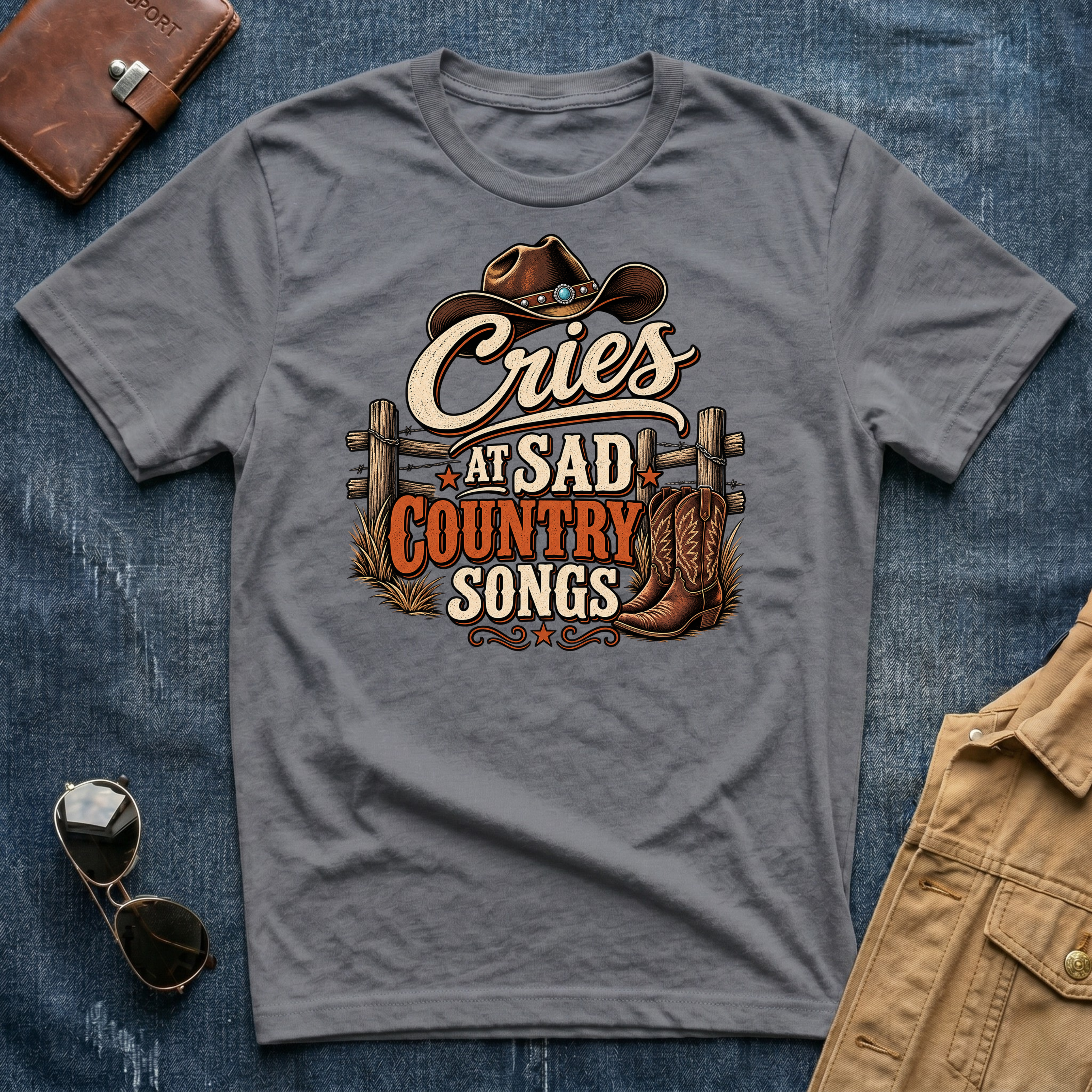 Cries at Sad Country Songs T Shirt