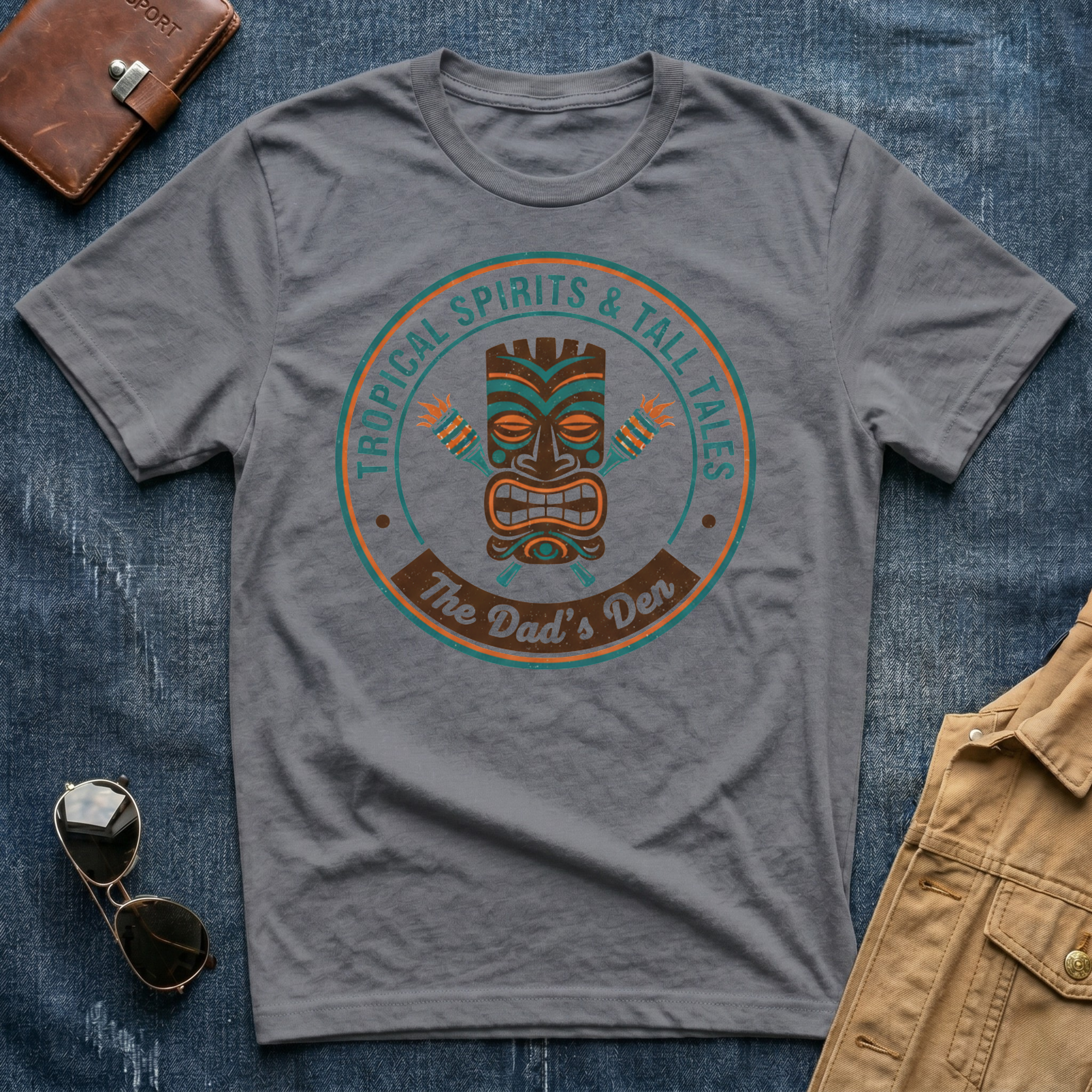 Dad's Den Tropical Spirits & Tall Tales T Shirt