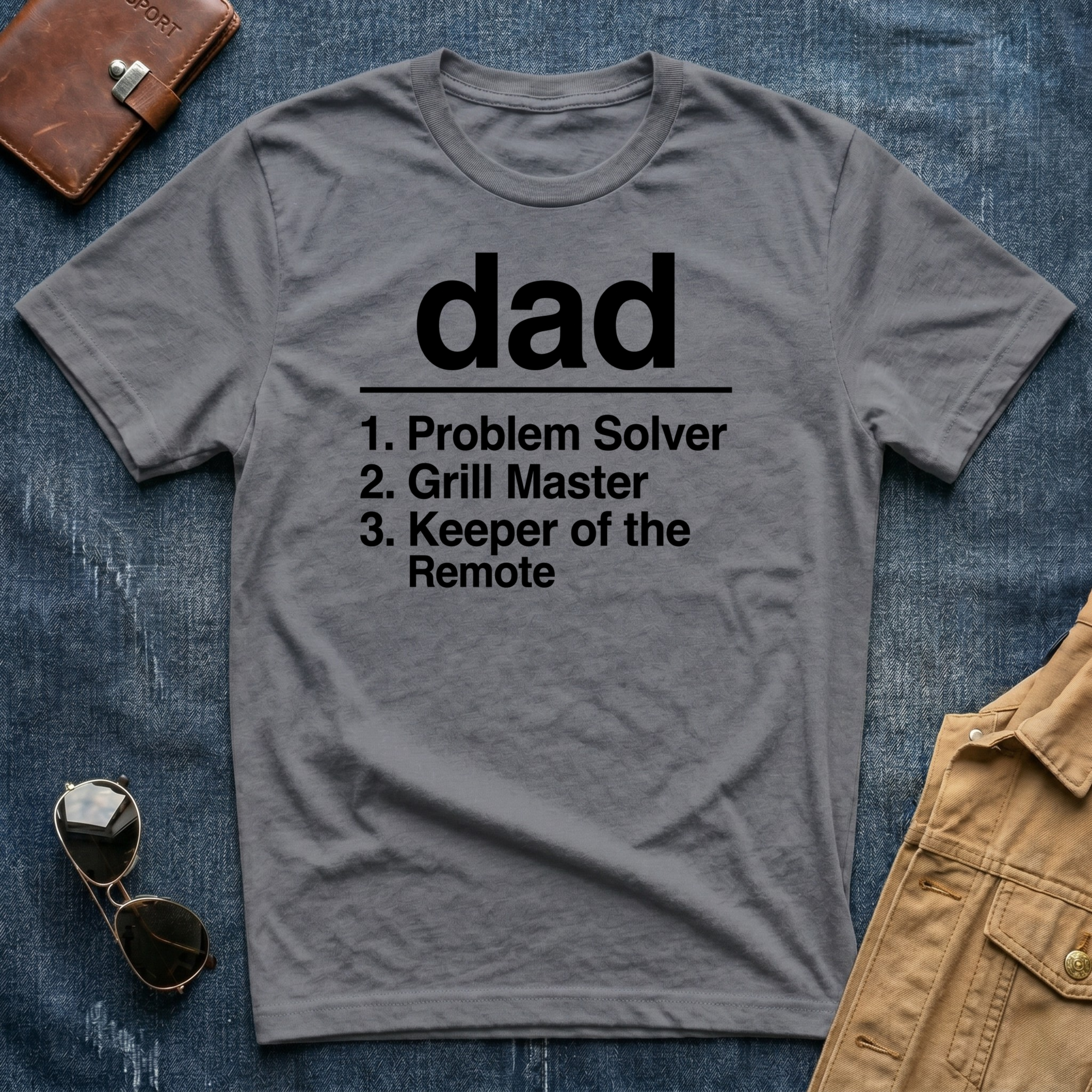 Dad Problem Solver Grill Master Keeper of the Remote T Shirt