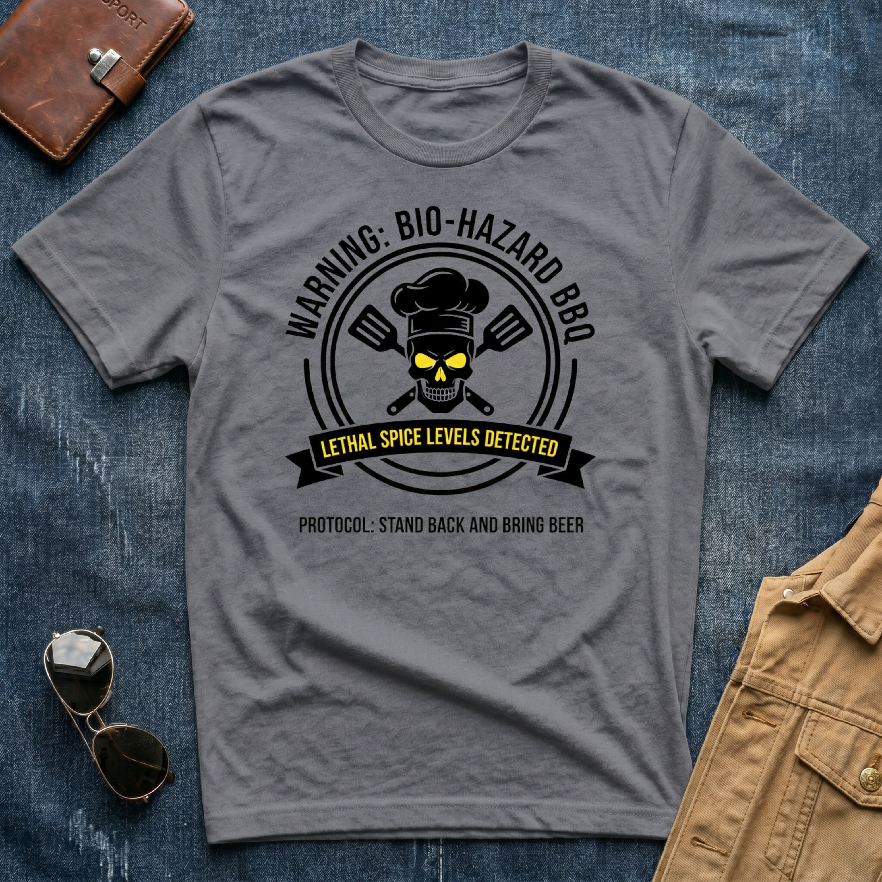 Warning Bio-Hazard BBQ t shirt