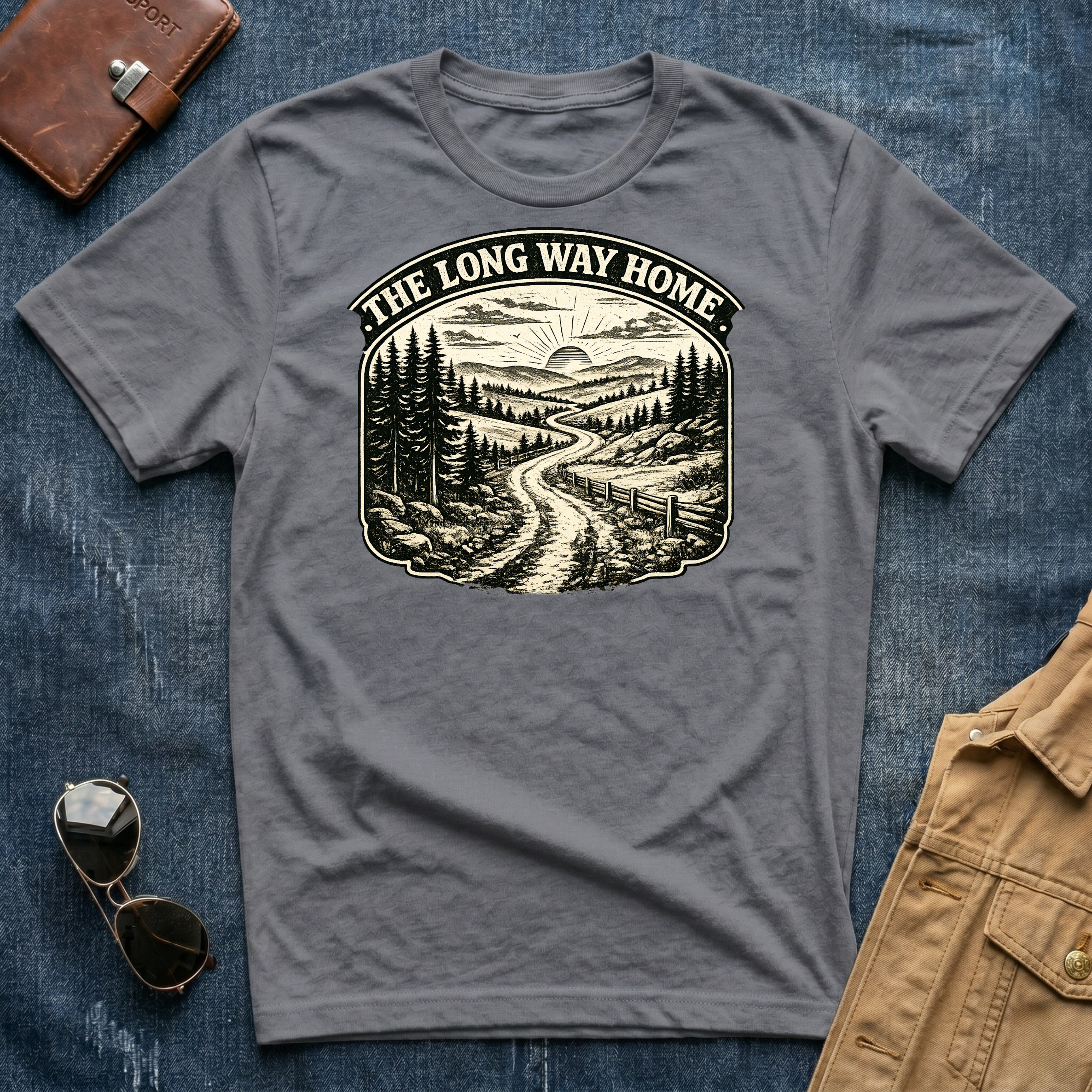 The Long Way Home Trees T Shirt