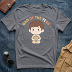 Dad of the Year Brown T-Shirt