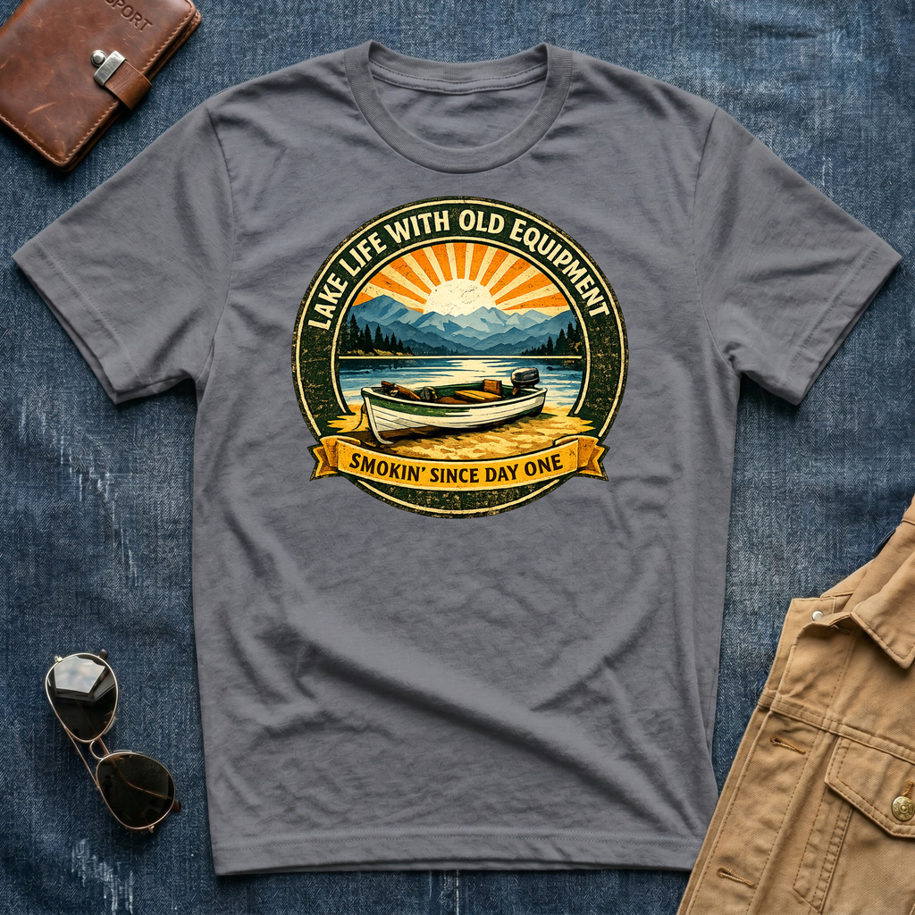 Lake Life With Old Equipment T-Shirt