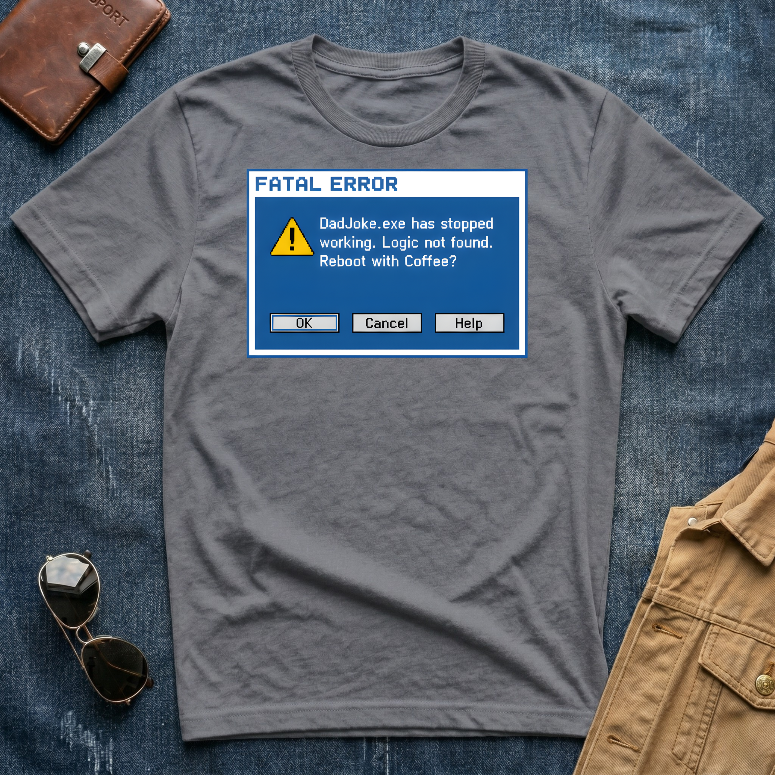 Fatal Error Dad.exe Has Stopped Working T Shirt