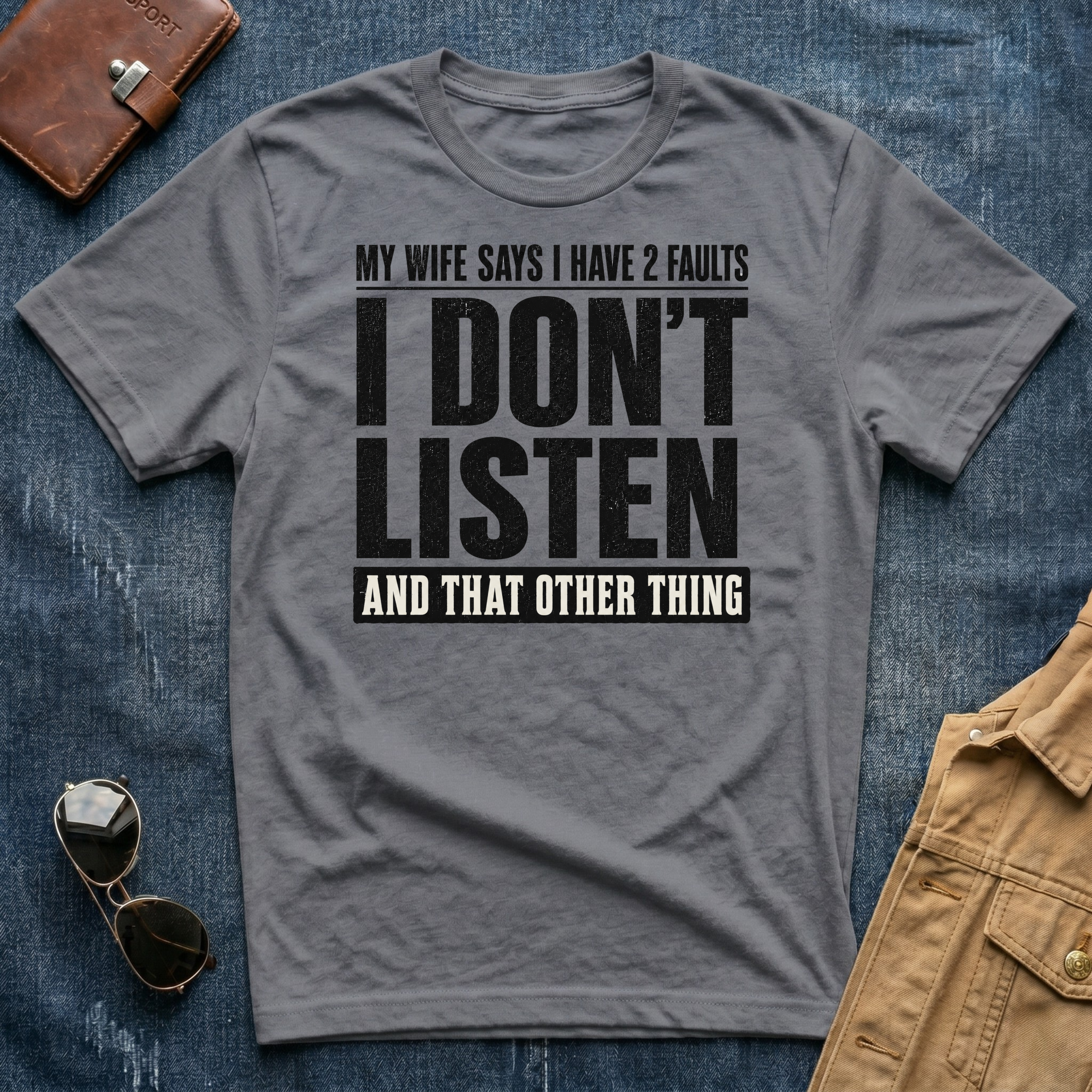 My Wife Says I Have 2 Faults T Shirt