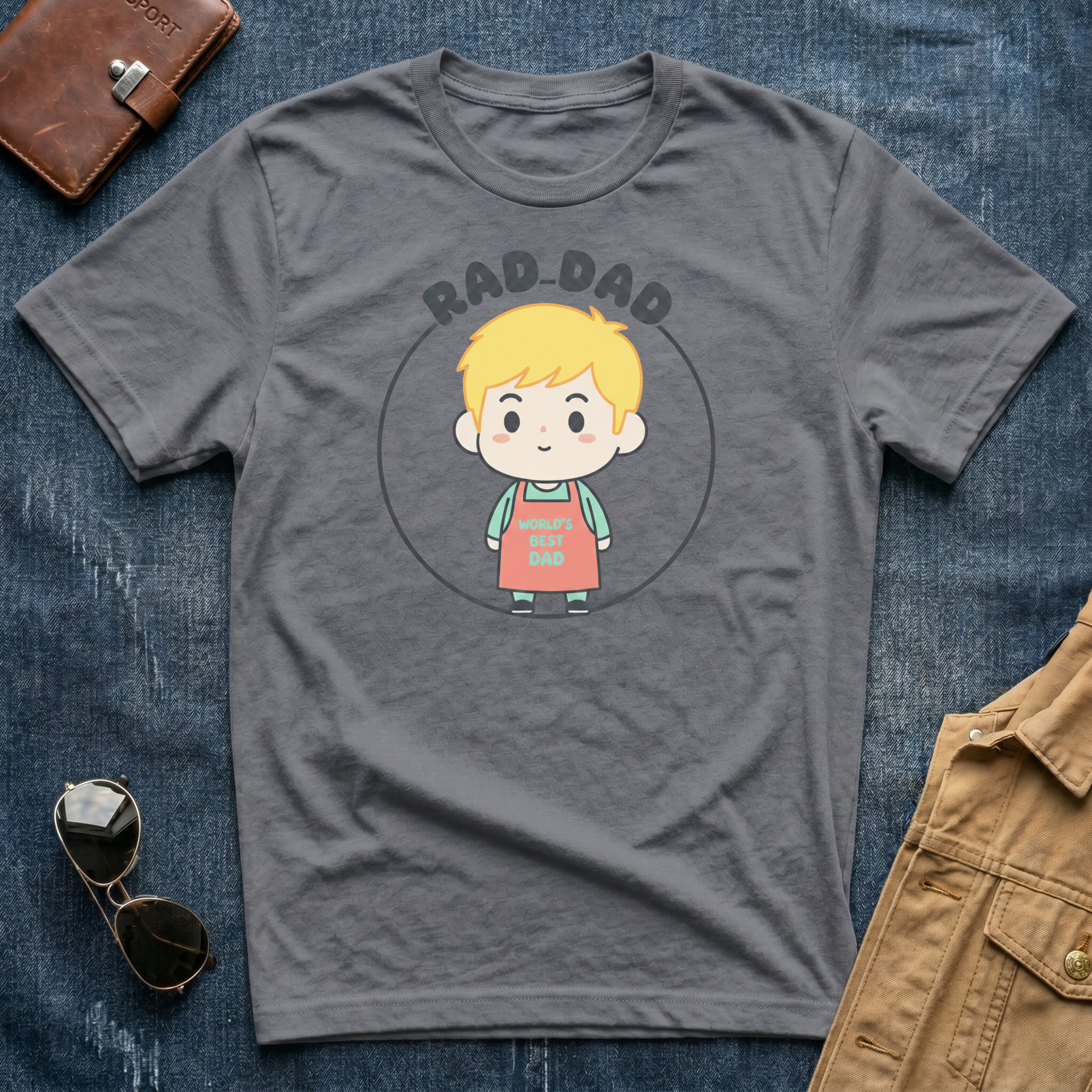 Rad Dad Anime Blond Hair T Shirt