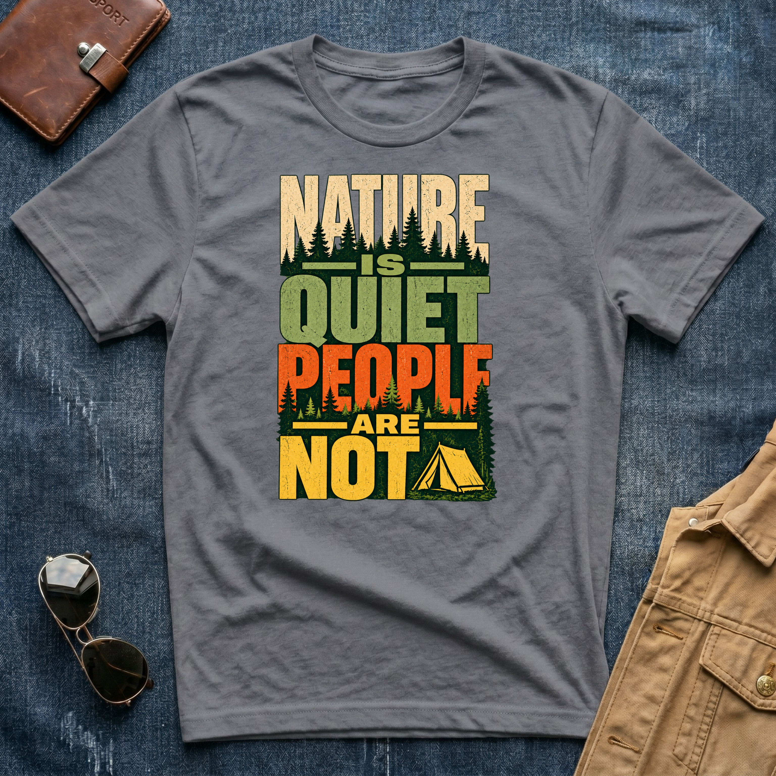 Nature Is Quiet People Are Not T Shirt