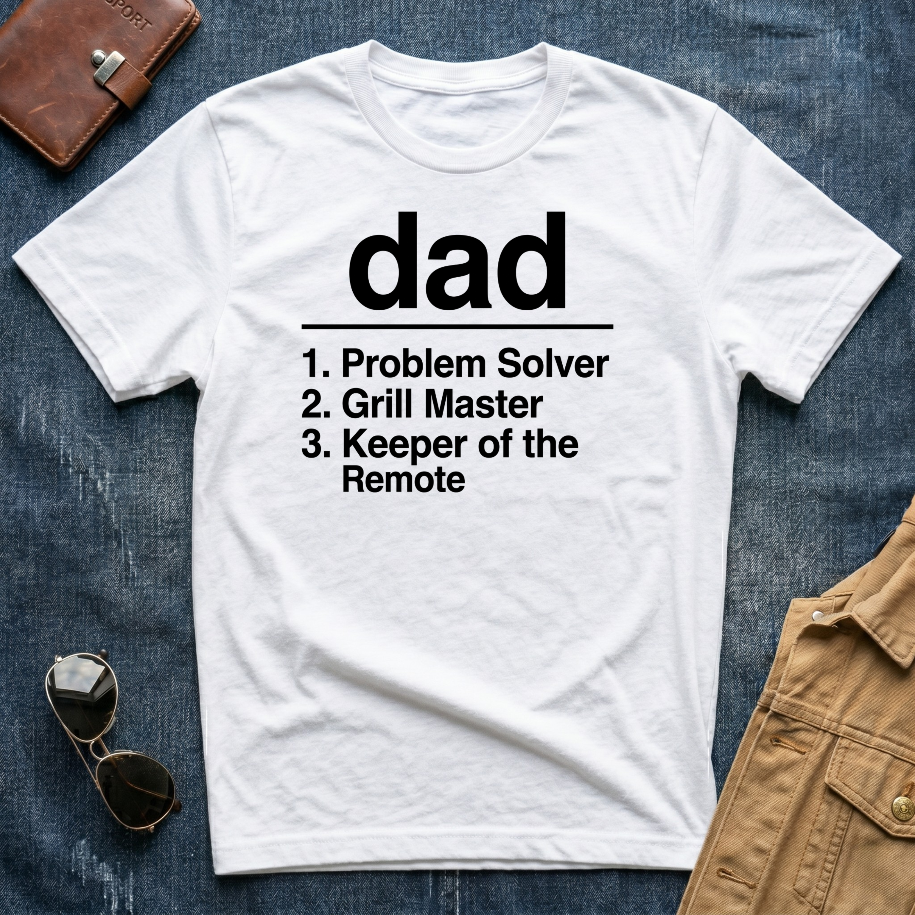 Dad Problem Solver Grill Master Keeper of the Remote T Shirt