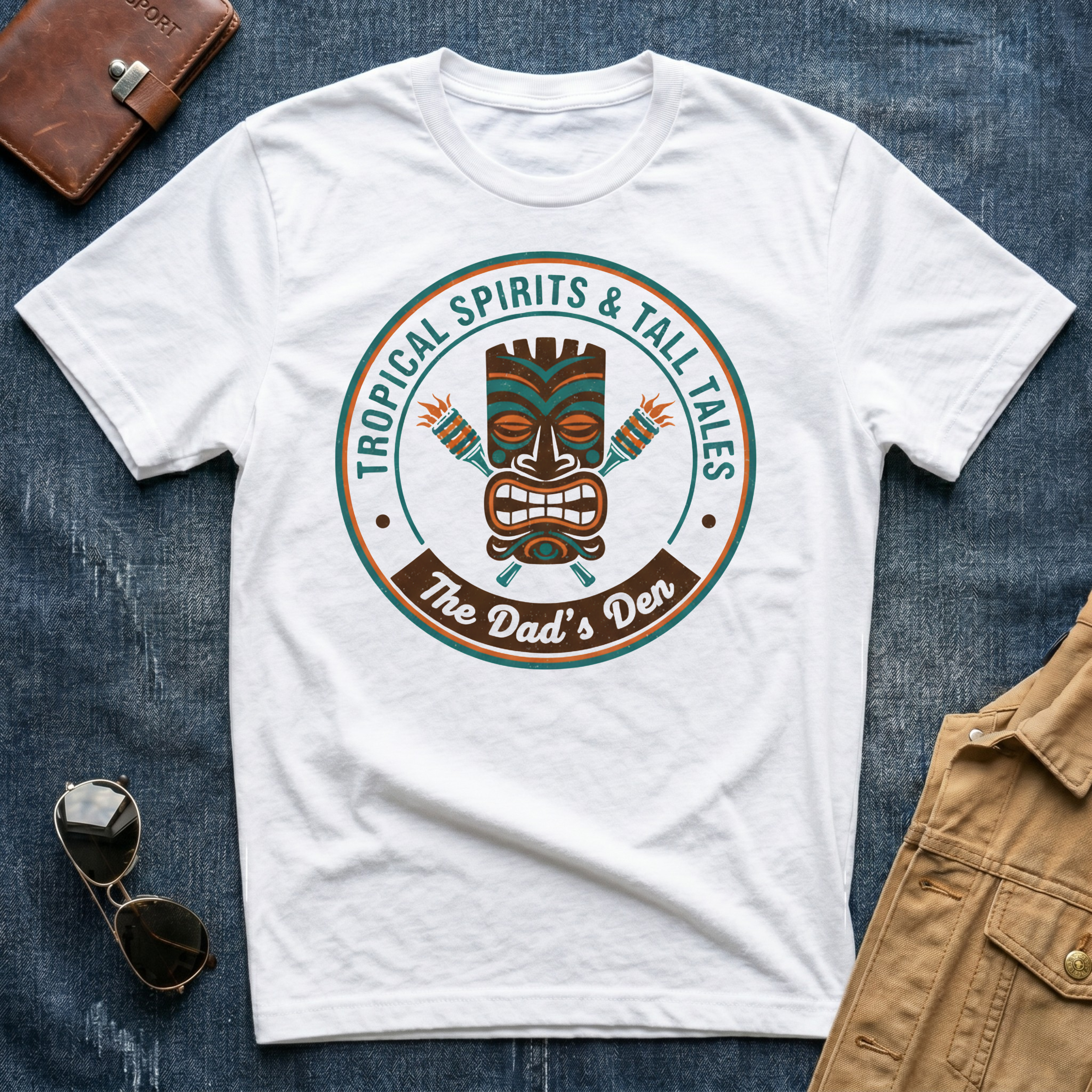 Dad's Den Tropical Spirits & Tall Tales T Shirt