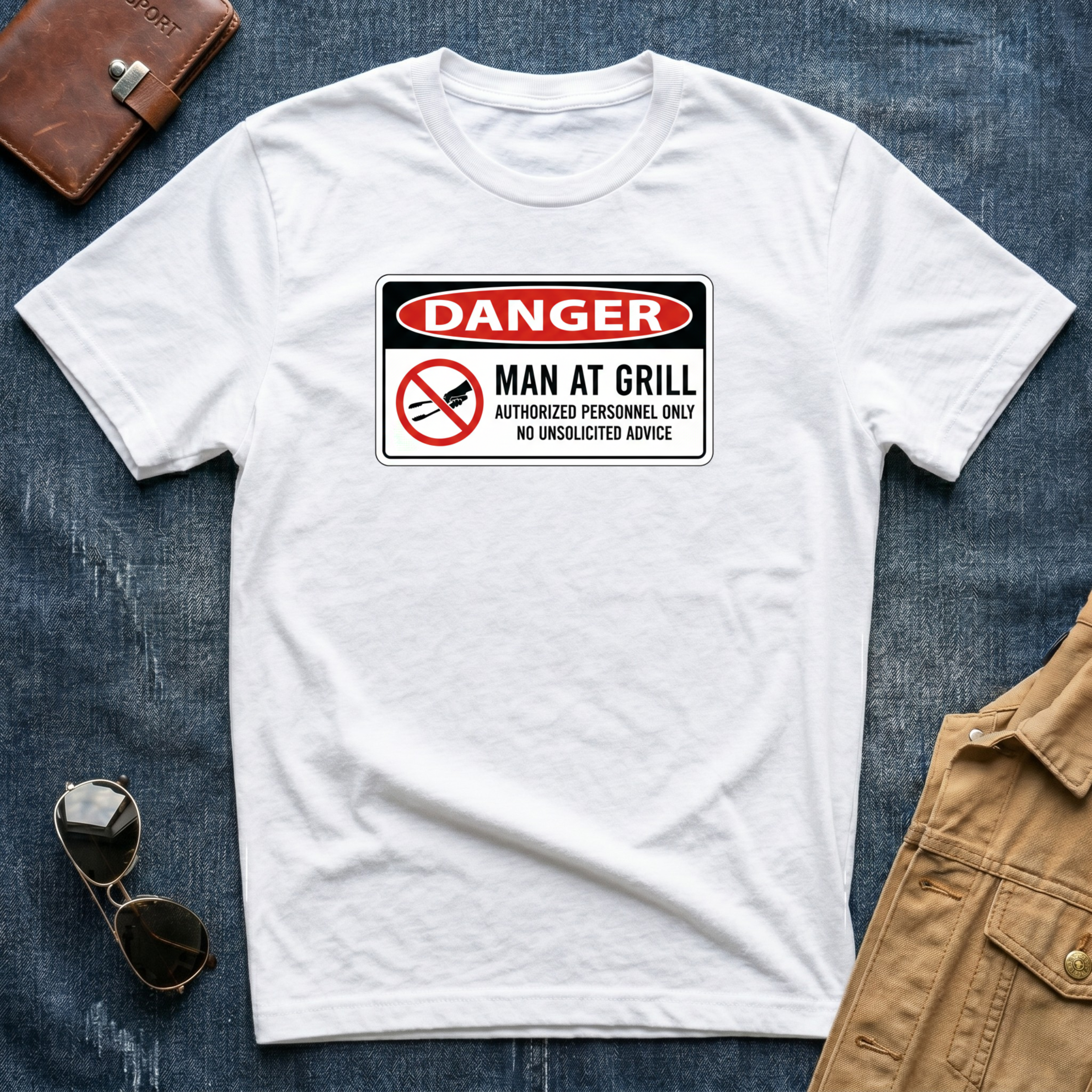 Danger Man at Grill T-Shirt