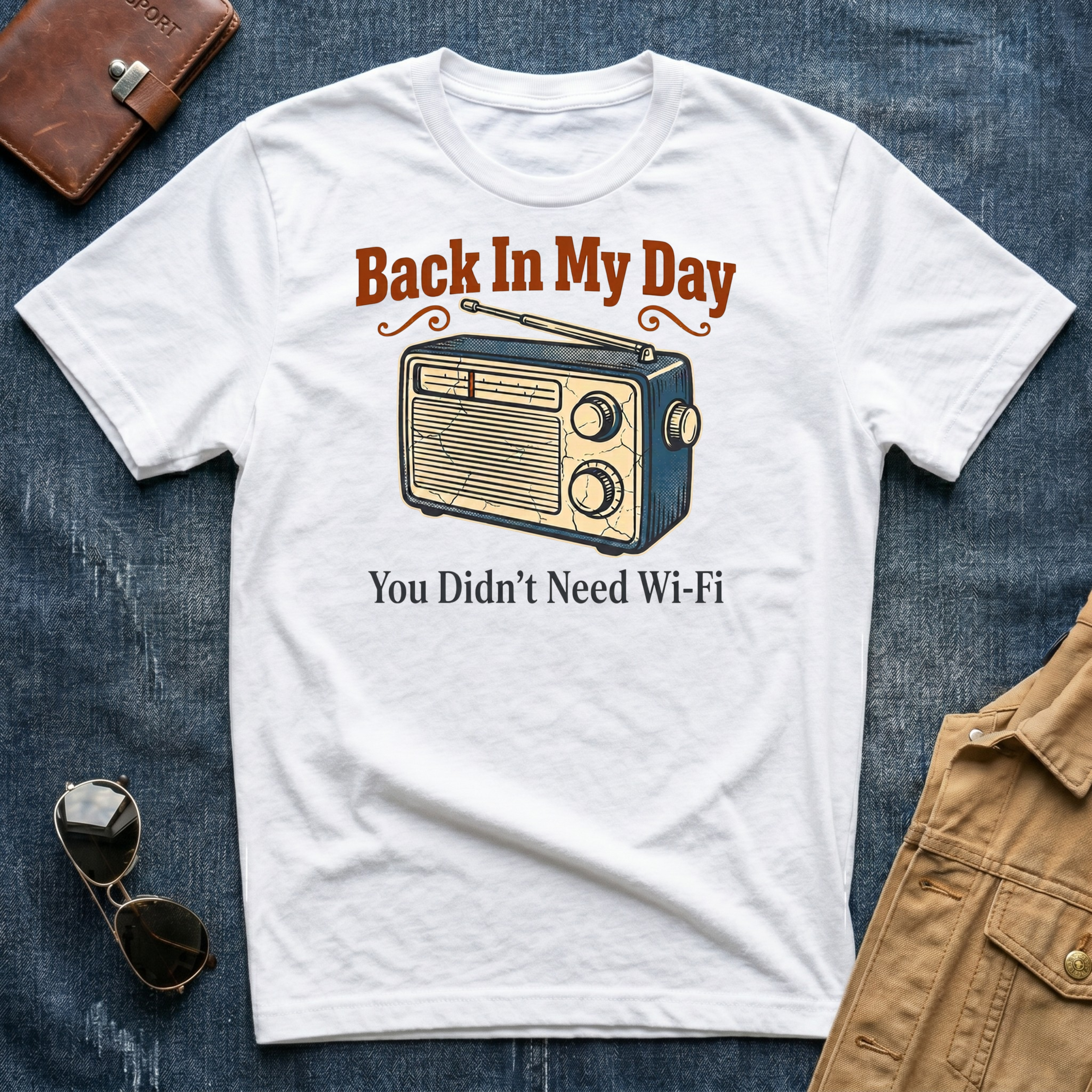 Back In My Day You Didn't Need Wi Fi Radio T Shirt