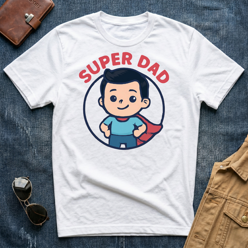 Anime Super Dad Black T-Shirt