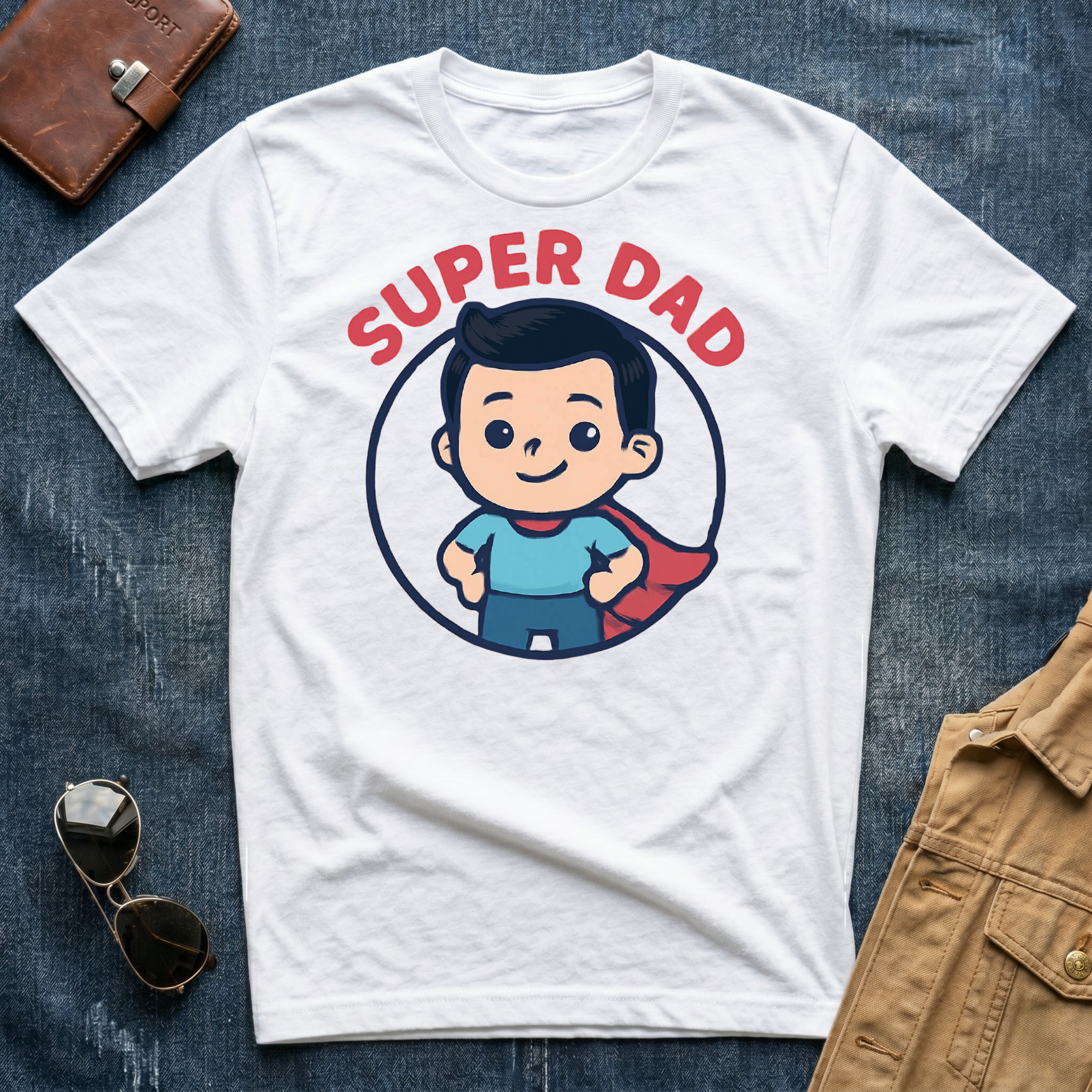 Anime Super Dad Black T-Shirt