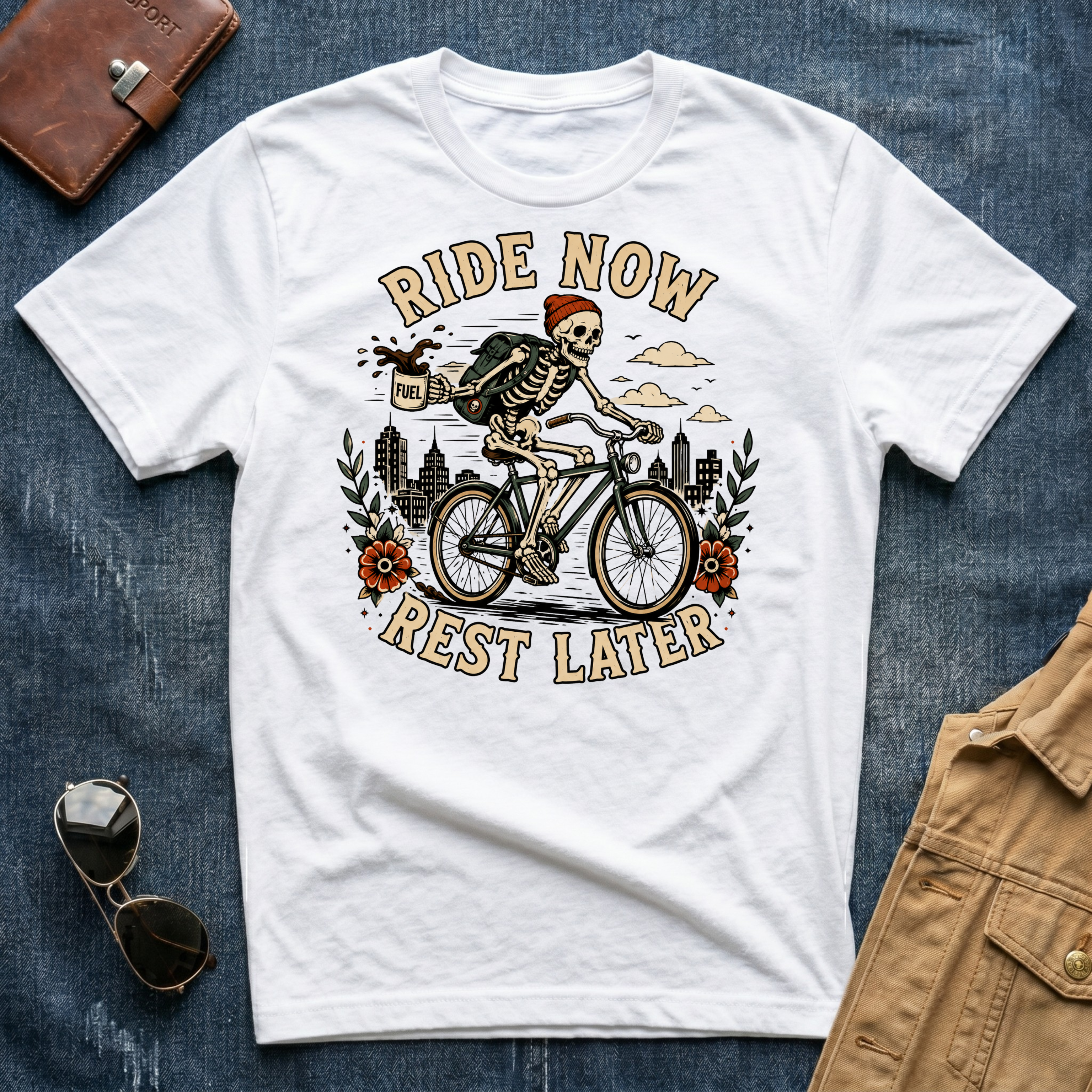 Ride Now Rest Later Bicycle T‑Shirt
