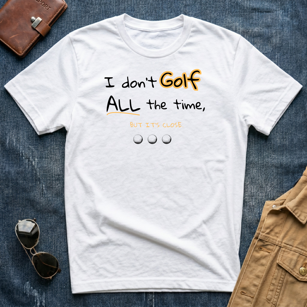 I don't Golf ALL the time But it's close T Shirt
