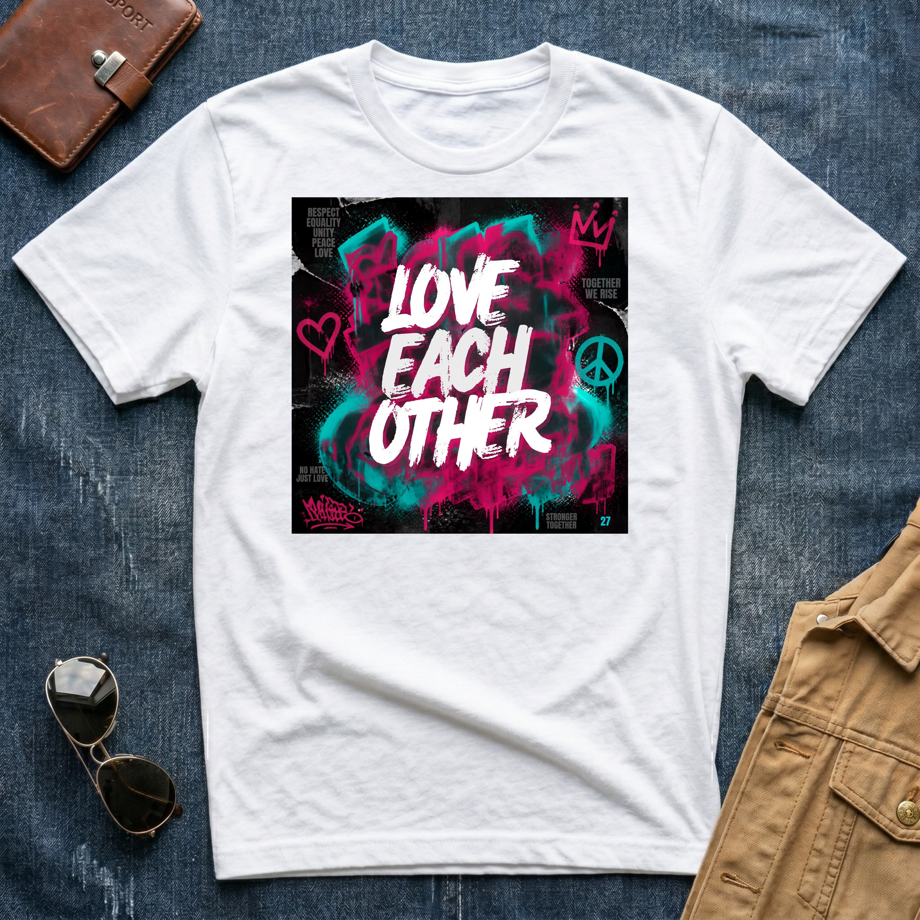 Love Each Other Grafiti T-Shirt