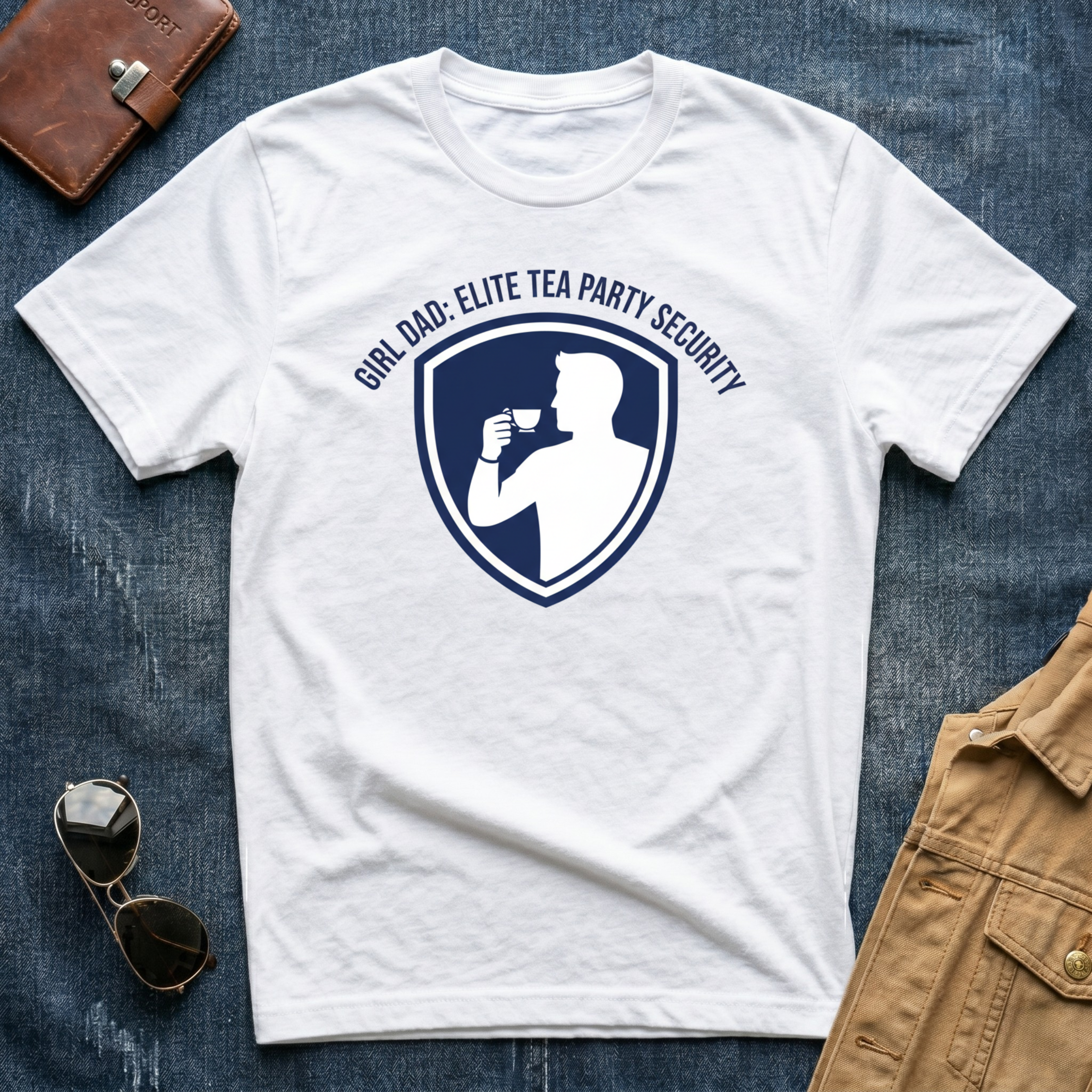 Girl Dad Elite Tea Party Security T-Shirt