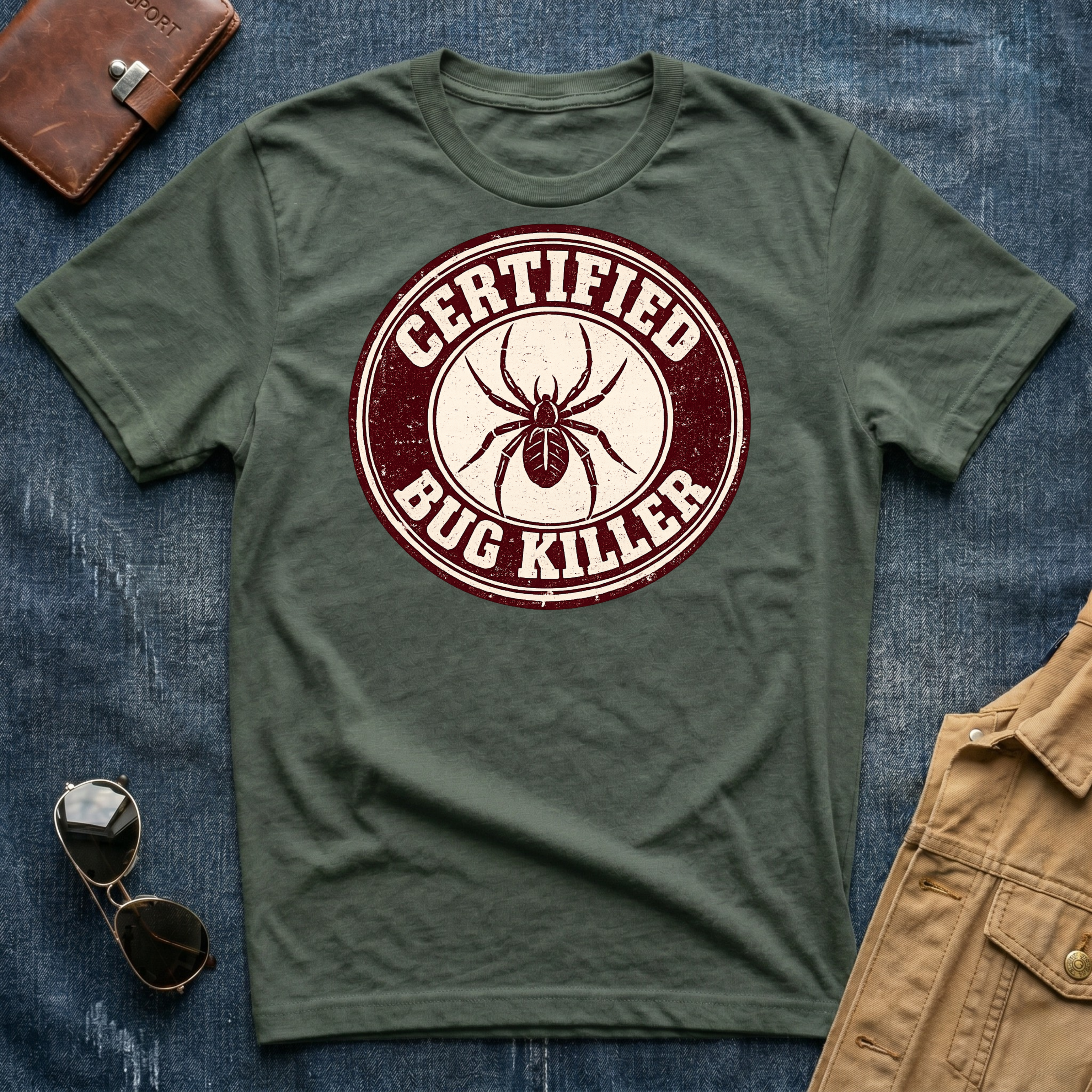 Certified Bug Killer Spider T‑Shirt