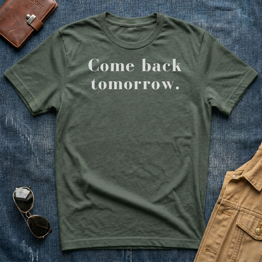 Come back tomorrow T Shirt