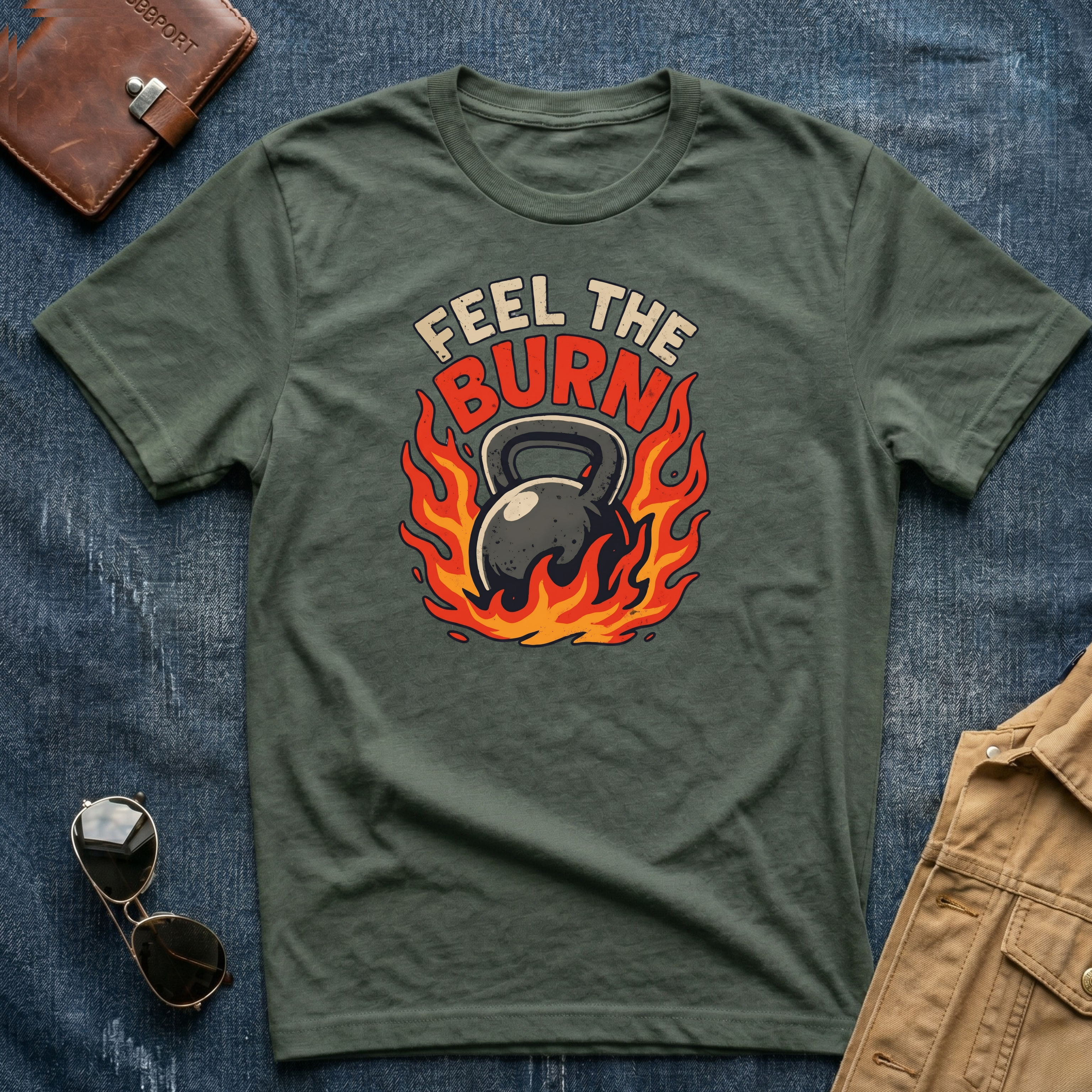 Feel the Burn Kettlebell T-Shirt