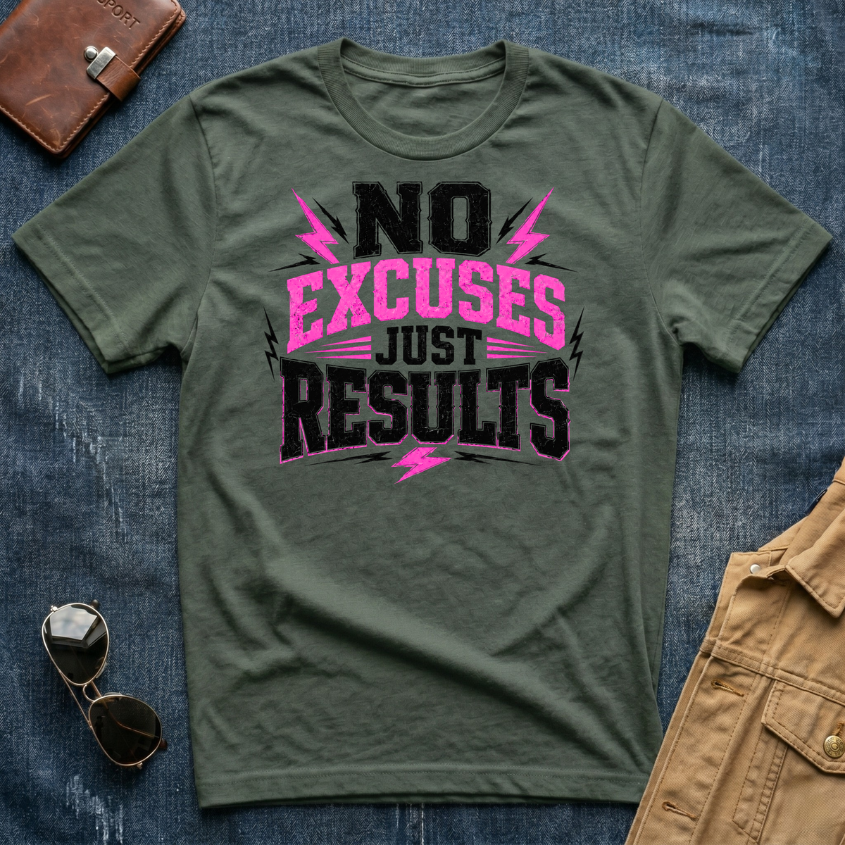No Excuses Just Results T-Shirt