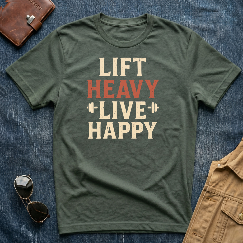 Lift Heavy Live Happy T-Shirt