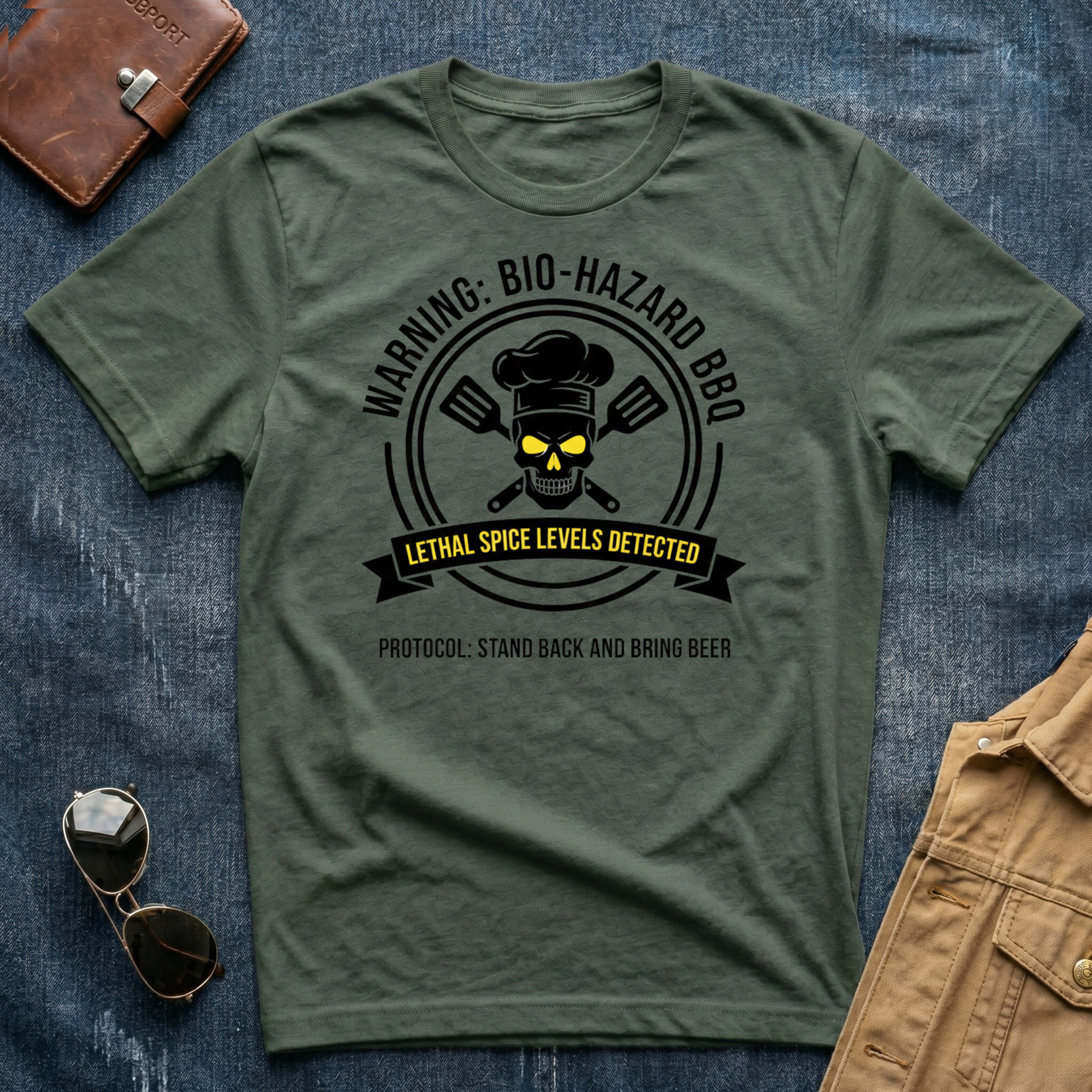 Warning Bio-Hazard BBQ t shirt