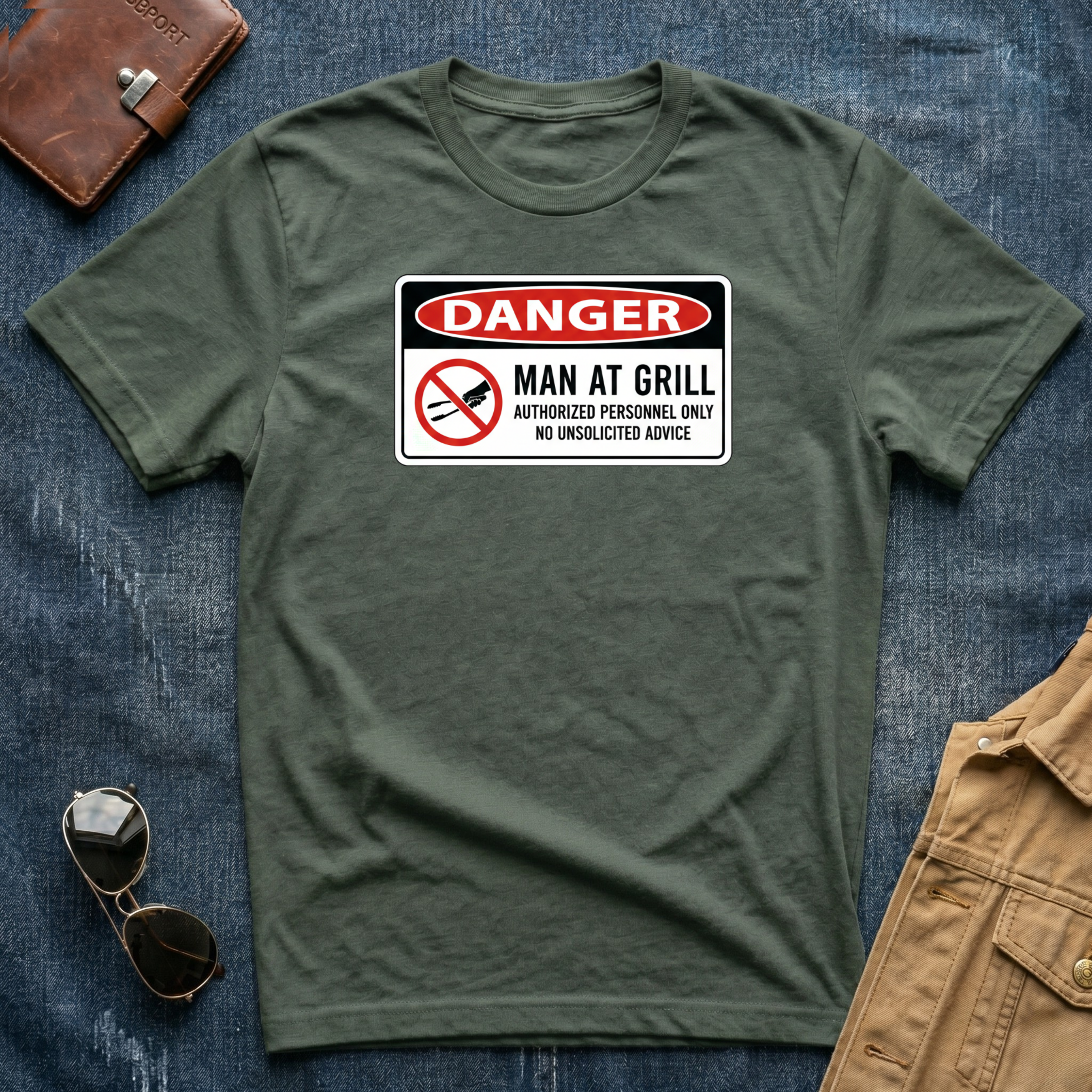 Danger Man at Grill T-Shirt