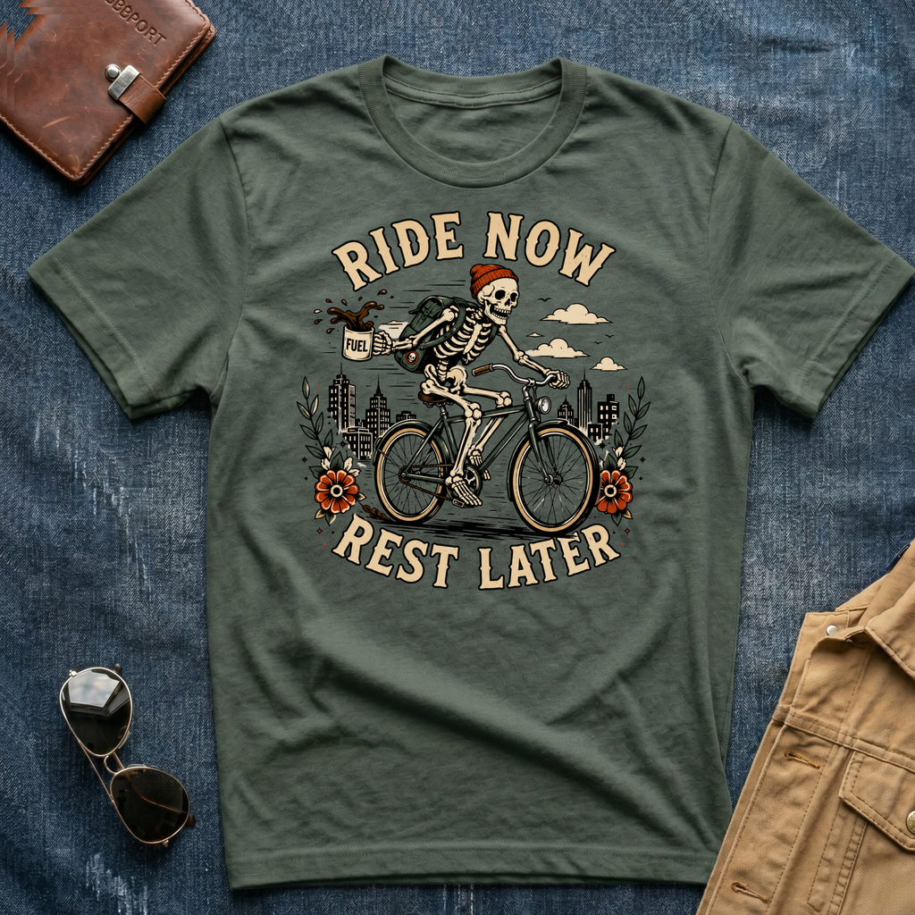 Ride Now Rest Later Bicycle T‑Shirt