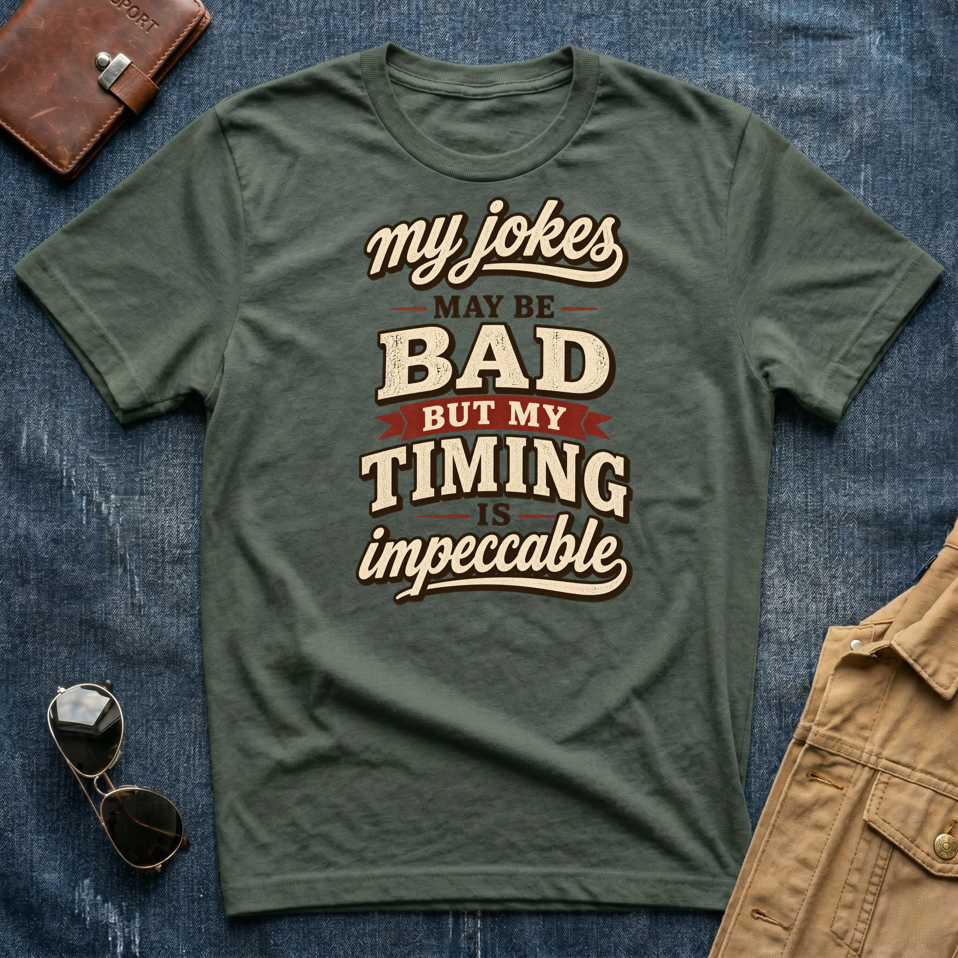My Jokes May Be Bad but My Timing Is Impeccable T Shirt