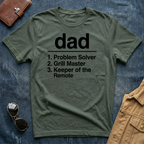 Dad Problem Solver Grill Master Keeper of the Remote T Shirt