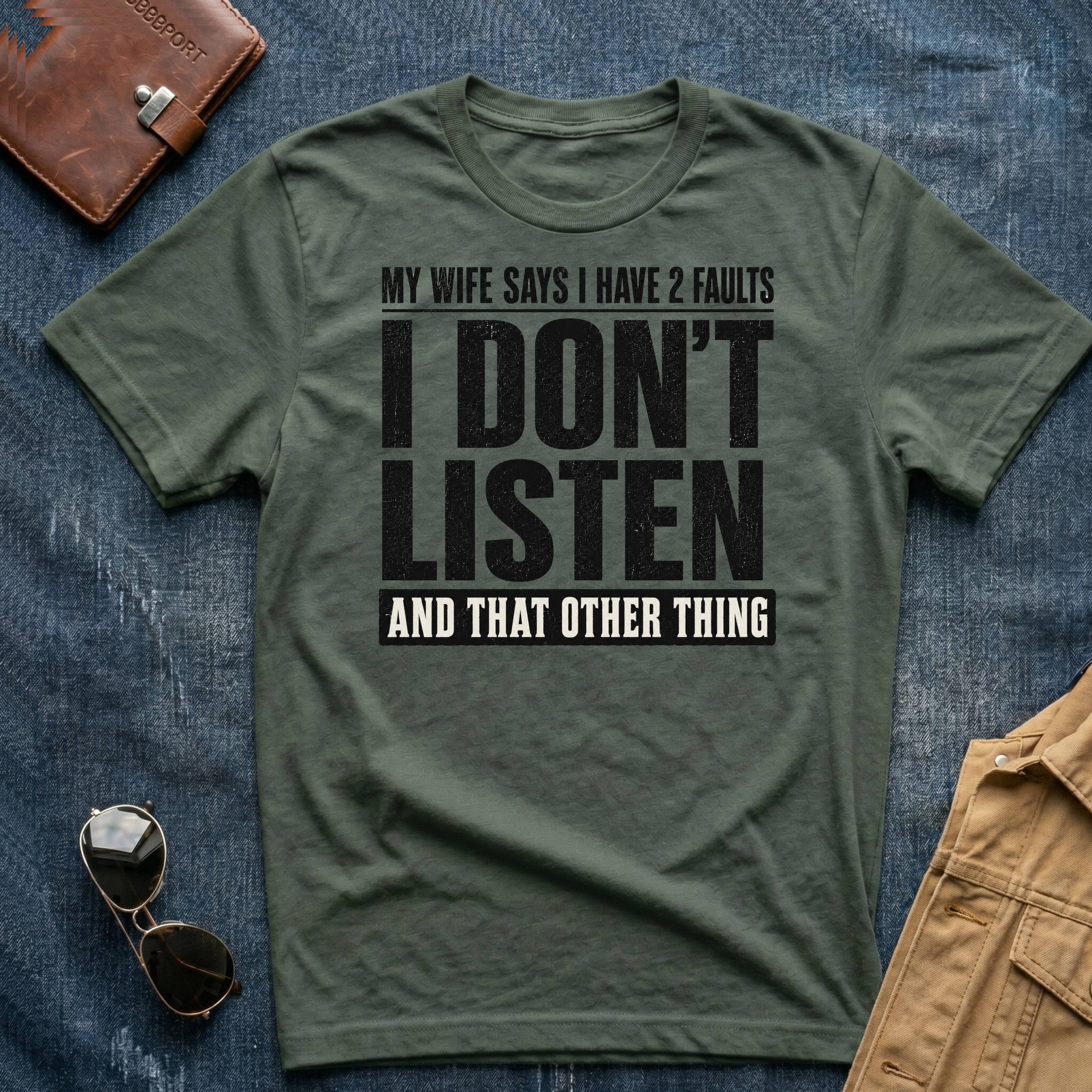 My Wife Says I Have 2 Faults T Shirt