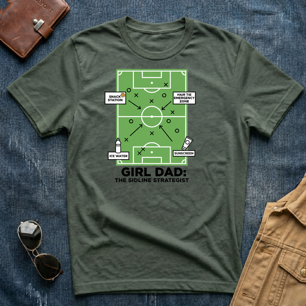 Girl Dad The Sideline Strategist T Shirt
