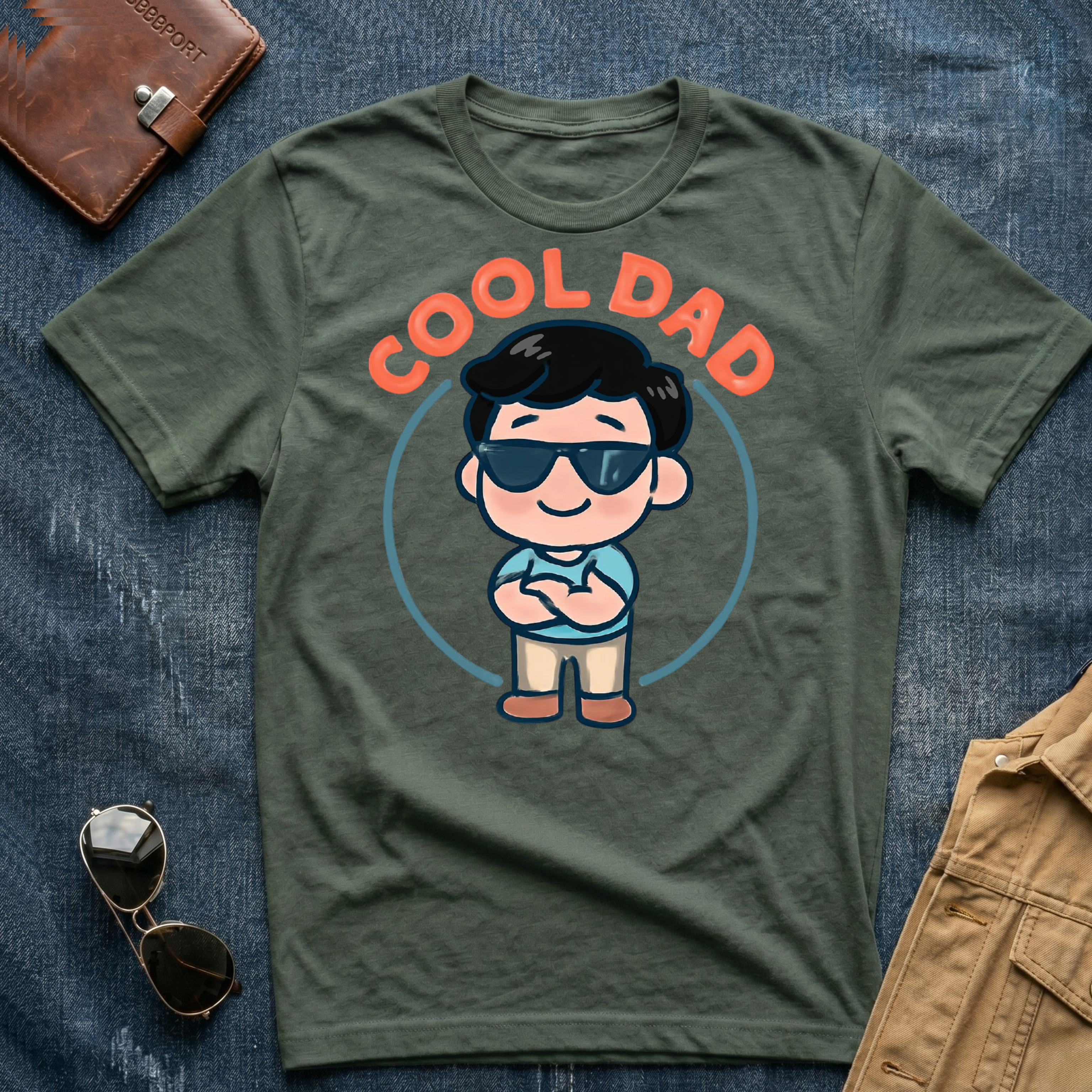 Anime Cool Dad Black T-Shirt
