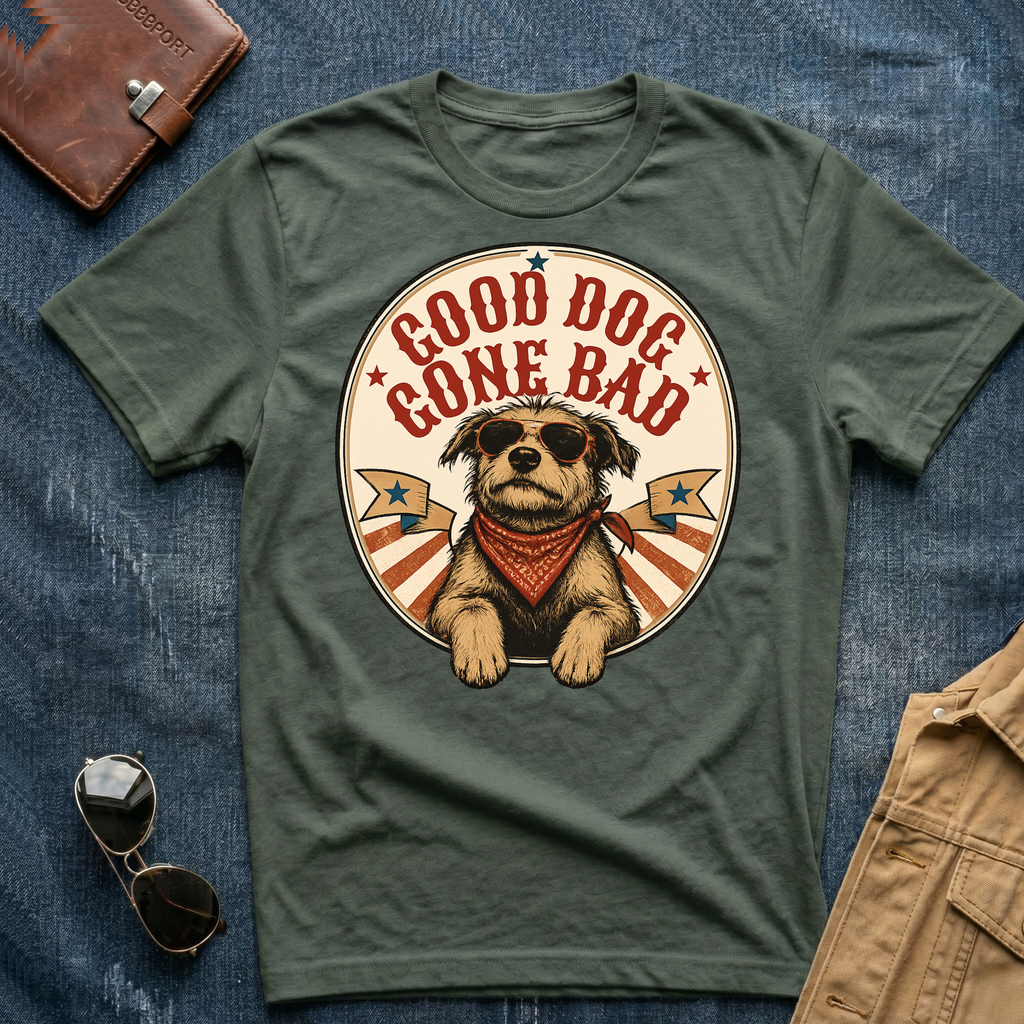 Good Dog Gone Bad Sherman T‑Shirt