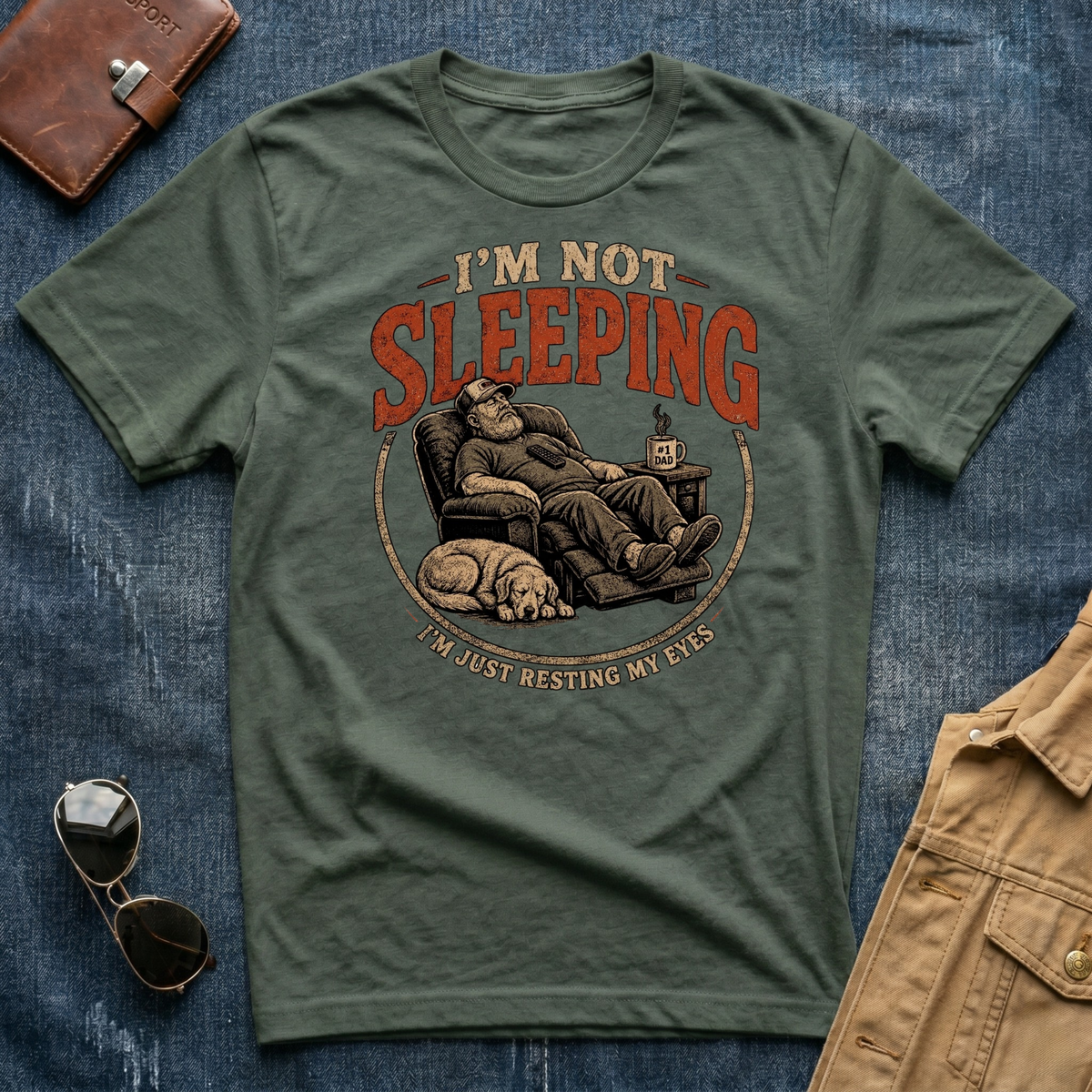 I'm Not Sleeping, I'm Just Resting My Eyes Beard T Shirt