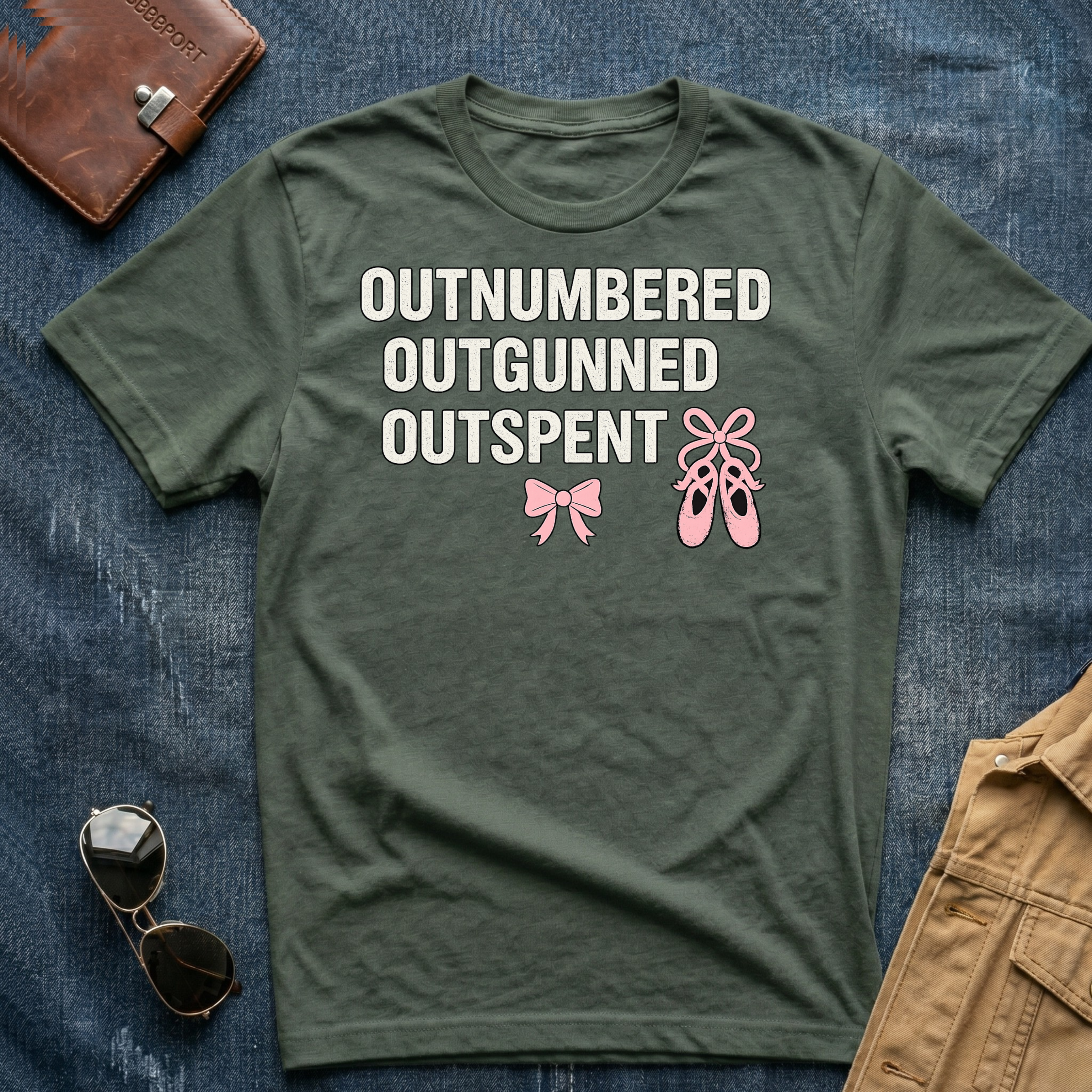 Outnumbered Outgunned Outspent 2 T Shirt