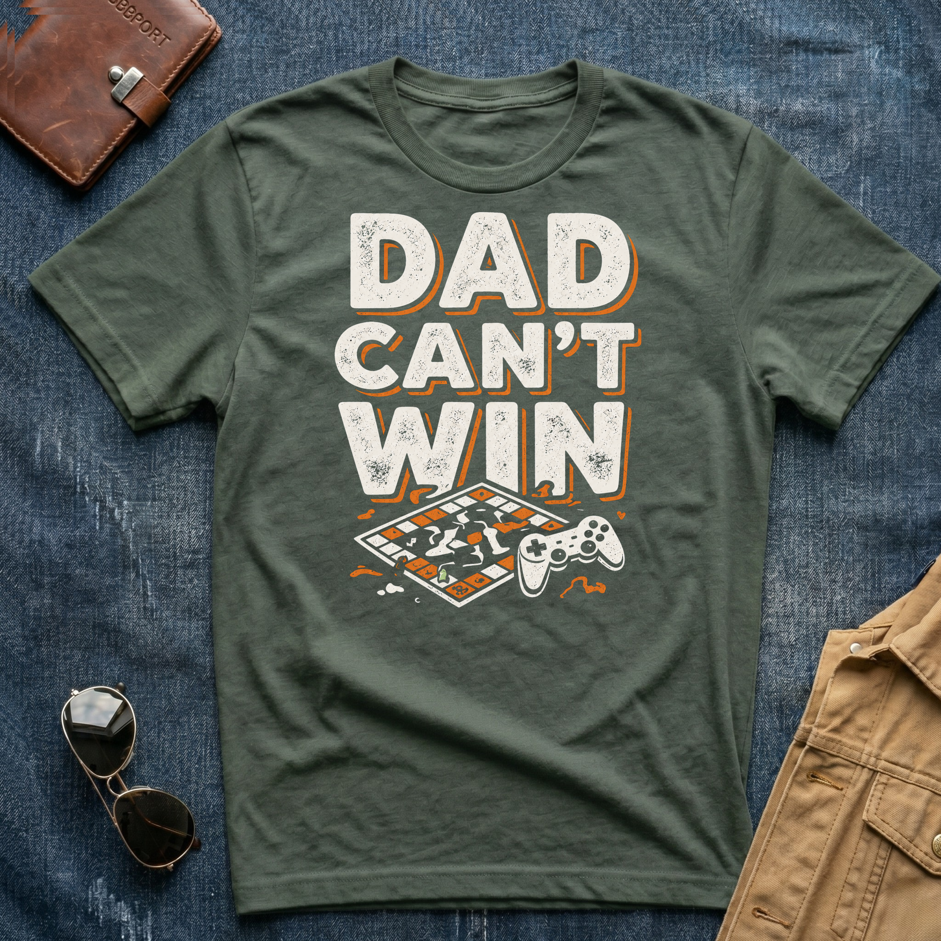 Dad Can't Win Game Board T Shirt