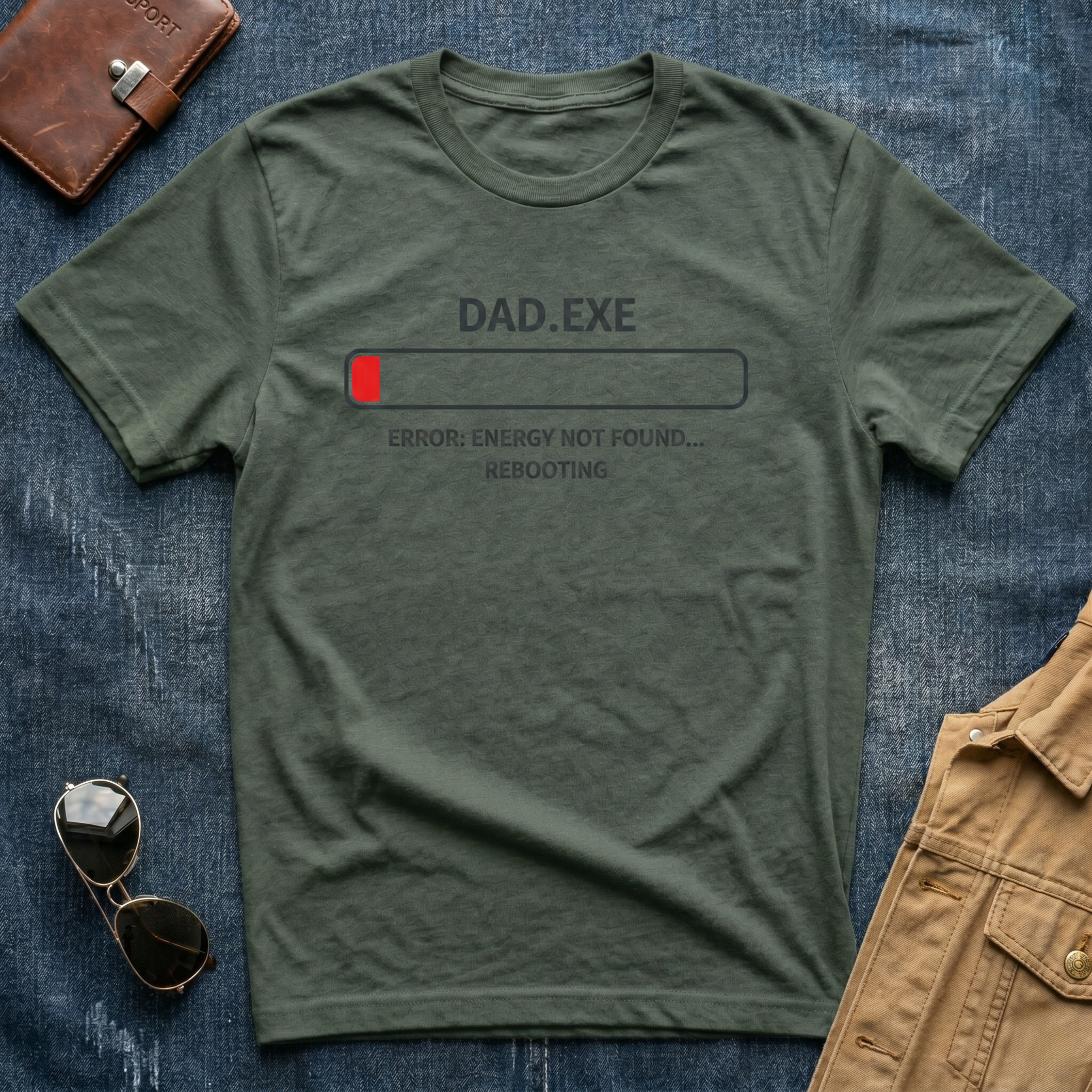 Dad.exe Error Energy Not Found T-Shirt