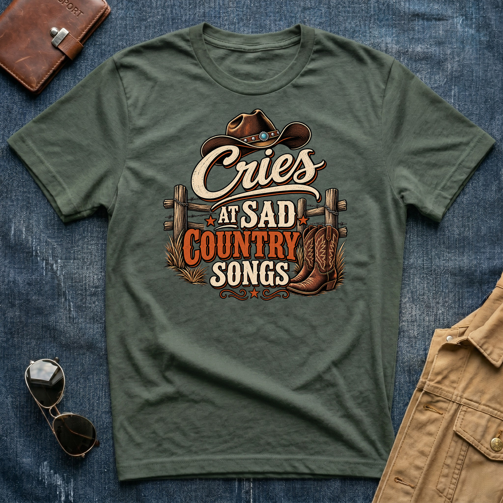 Cries at Sad Country Songs T Shirt