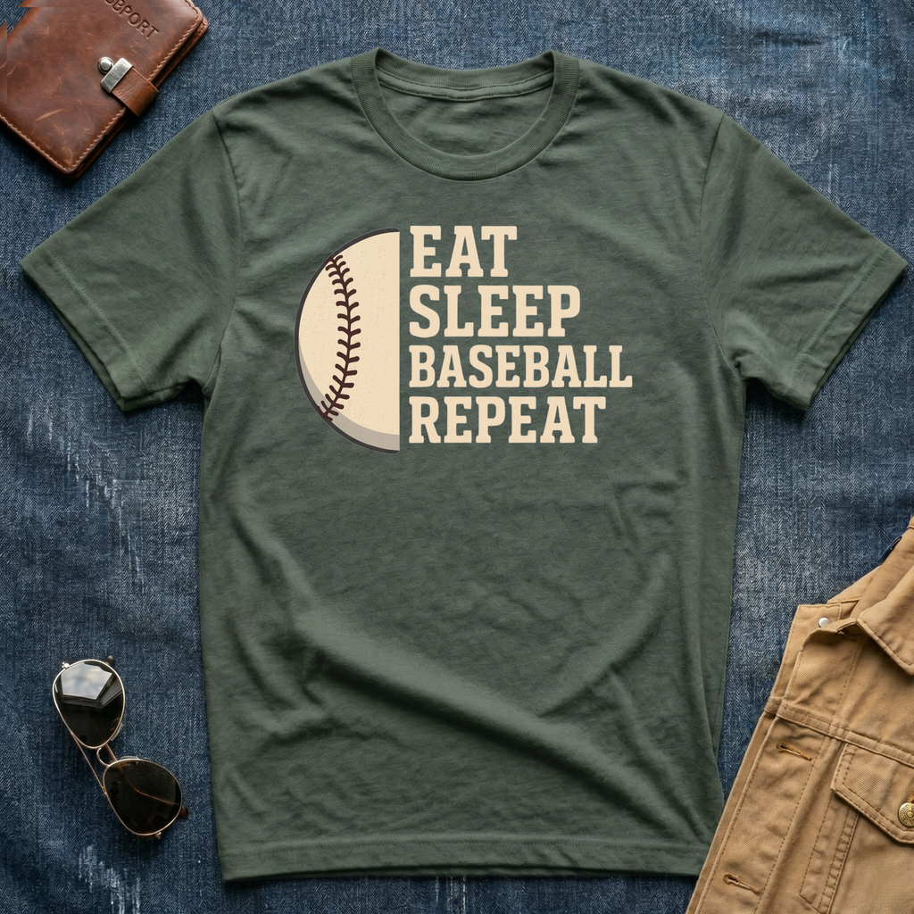Eat Sleep Baseball Repeat T-Shirt