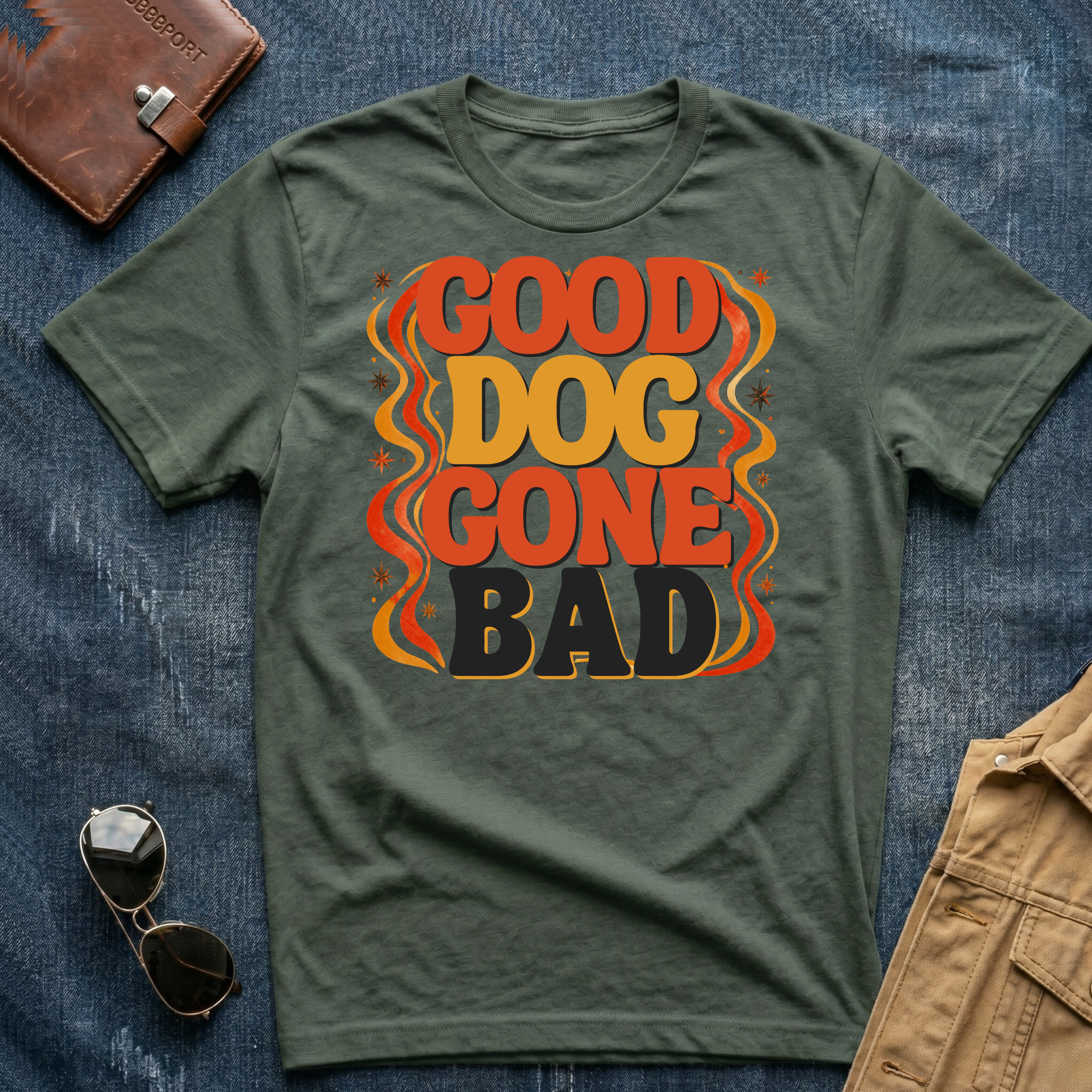 Good Dog Gone Bad Print T-Shirt