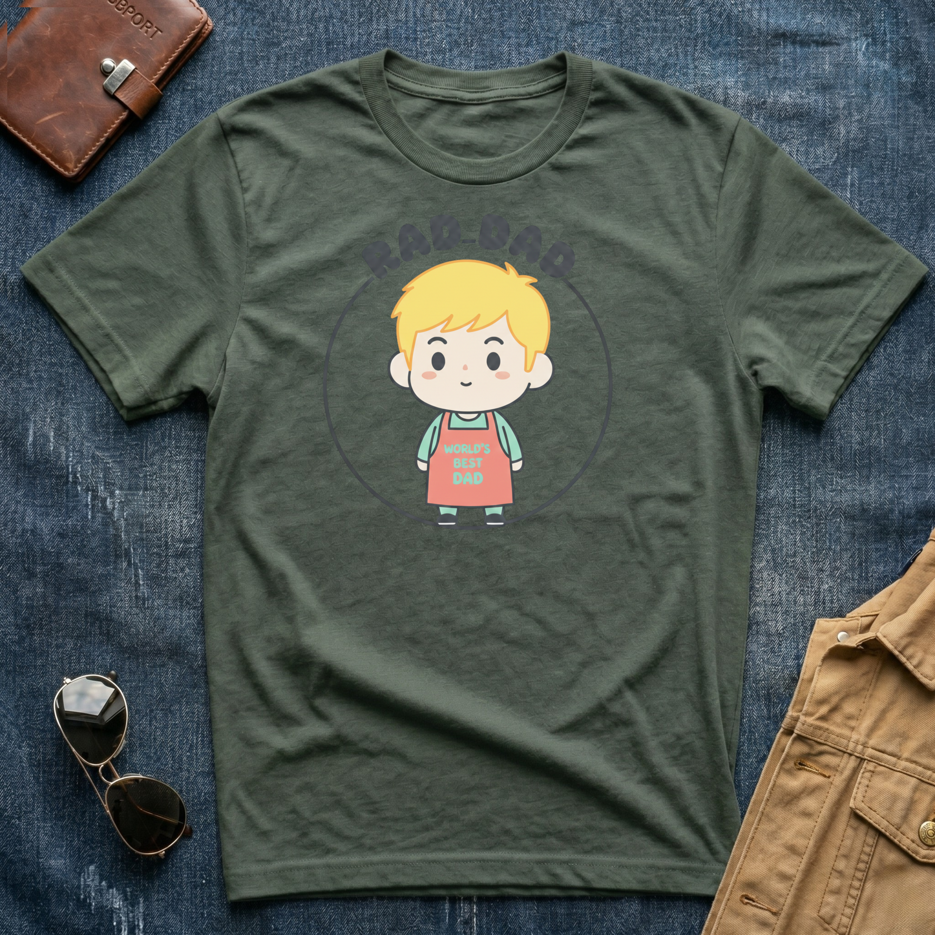 Rad Dad Anime Blond Hair T Shirt
