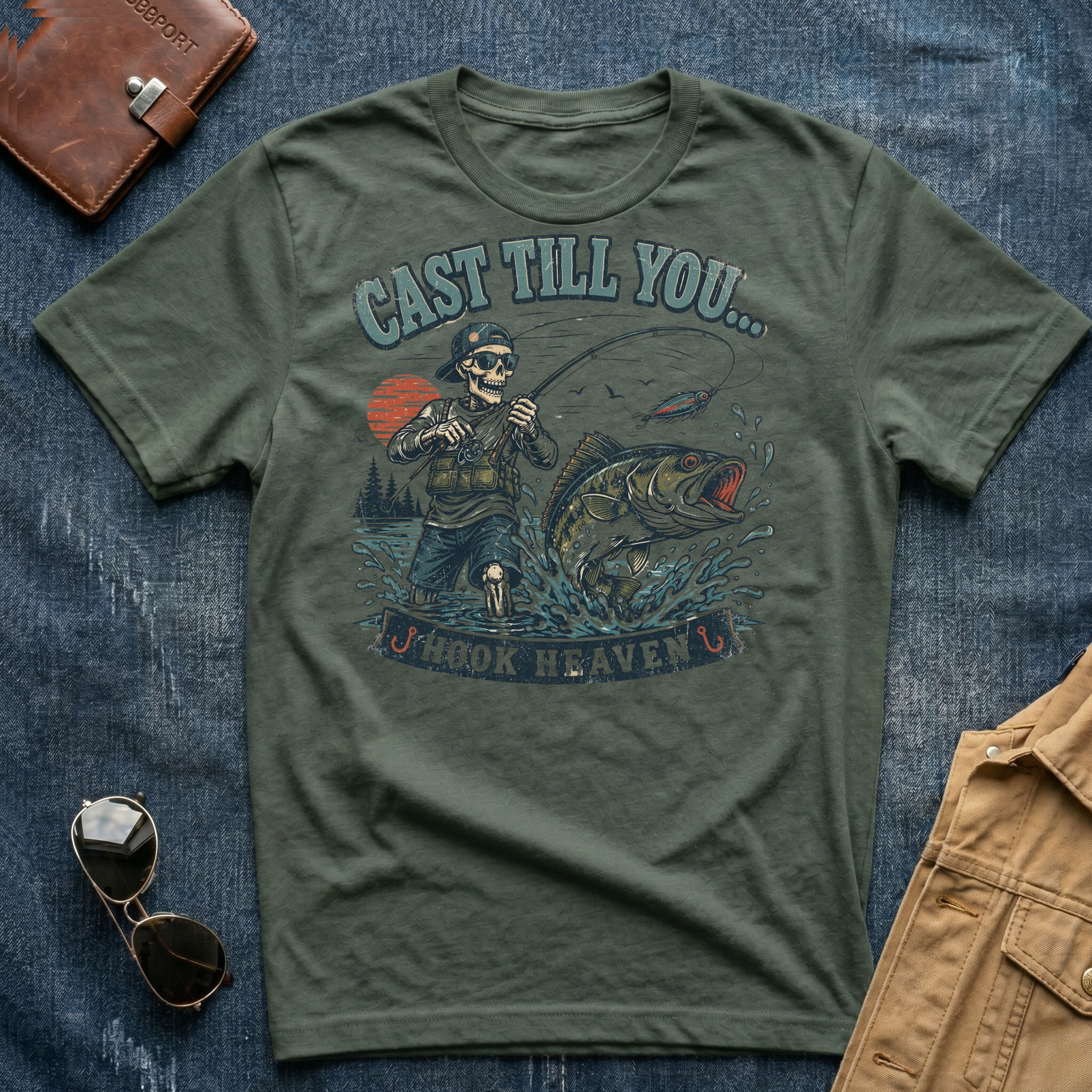 Cast Till You Hook Heaven T Shirt