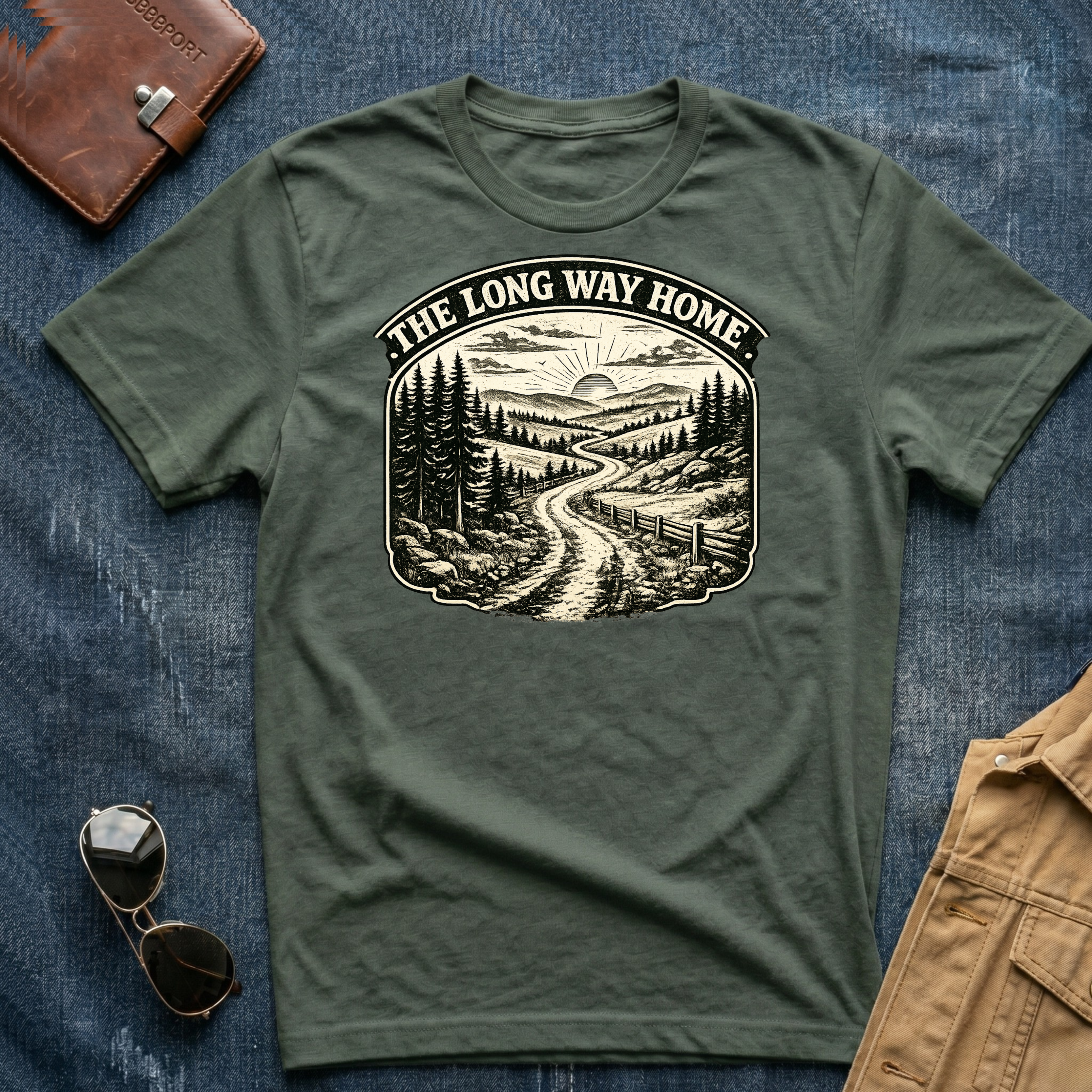 The Long Way Home Trees T Shirt